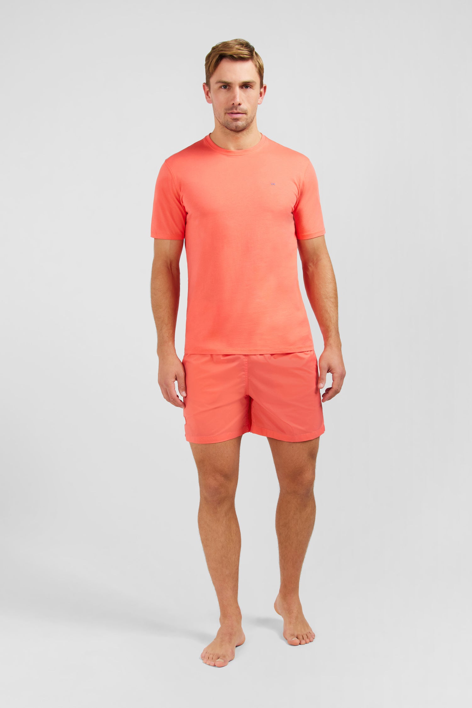 Selected homme  T-shirt rose saumon pour hommes