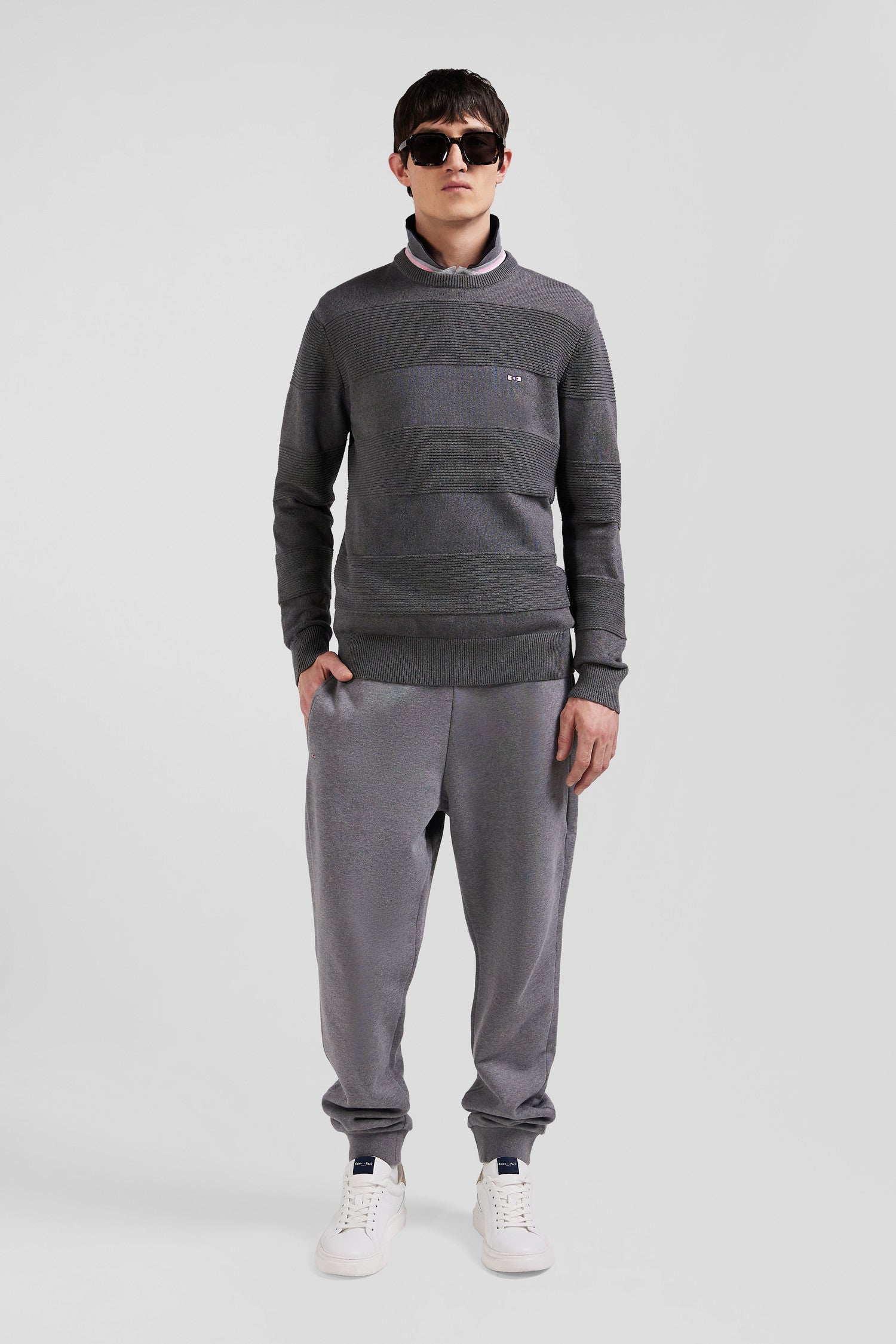 Pull eden park homme gris sale