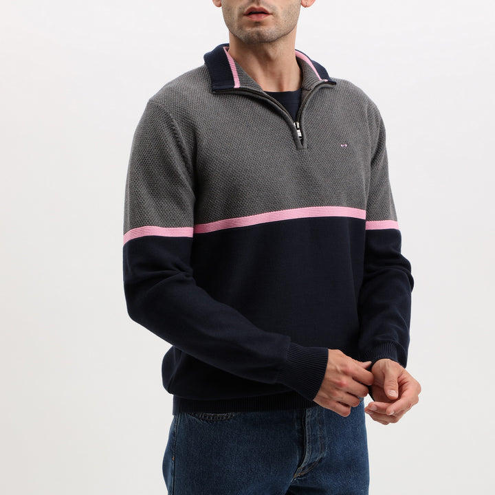 Homme Pull à col V bleu clair en coton uni Horizon (Blm3) | Pulls Eden Park  – L'Artocrate