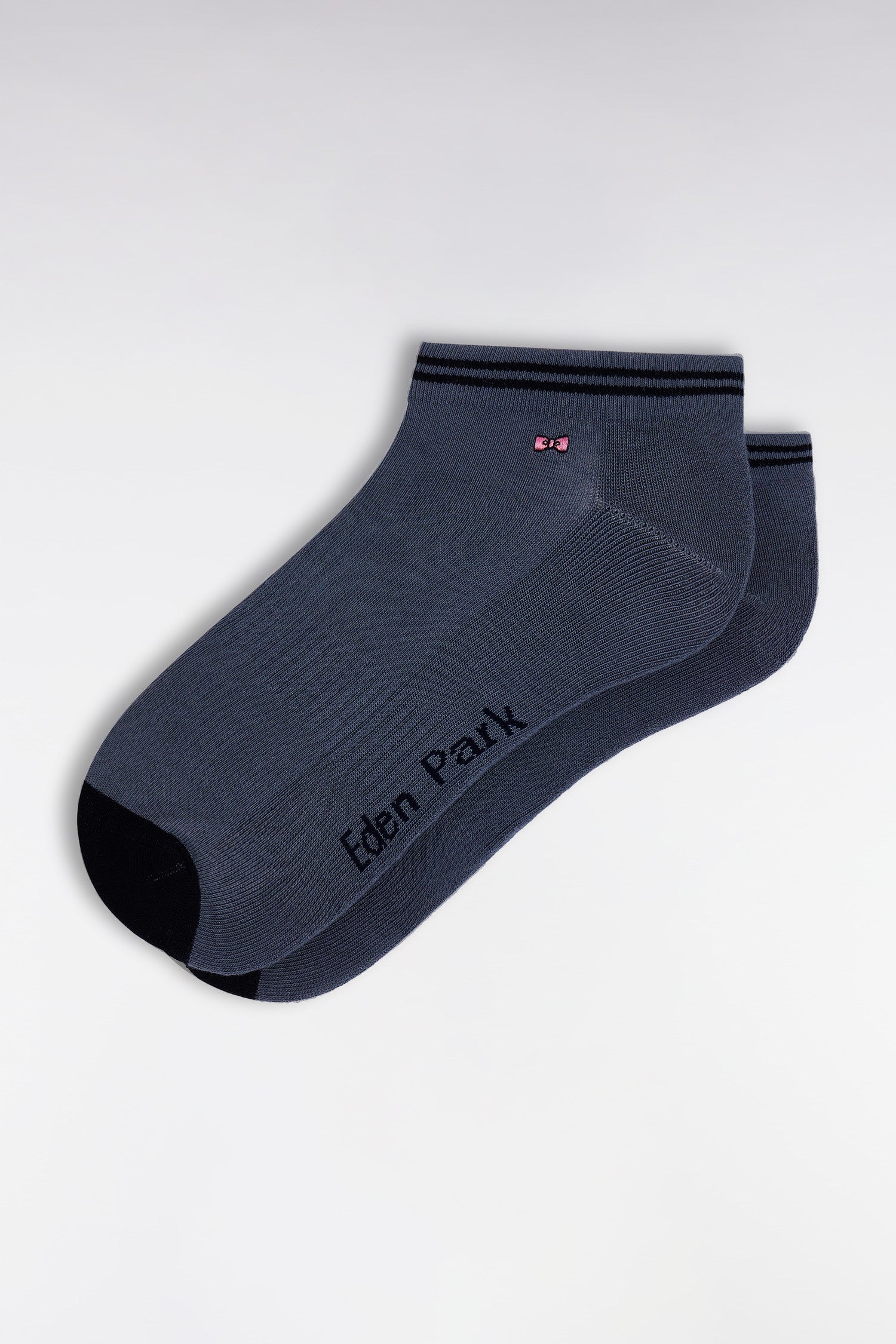 Chaussettes basses en coton stretch mélangé grises