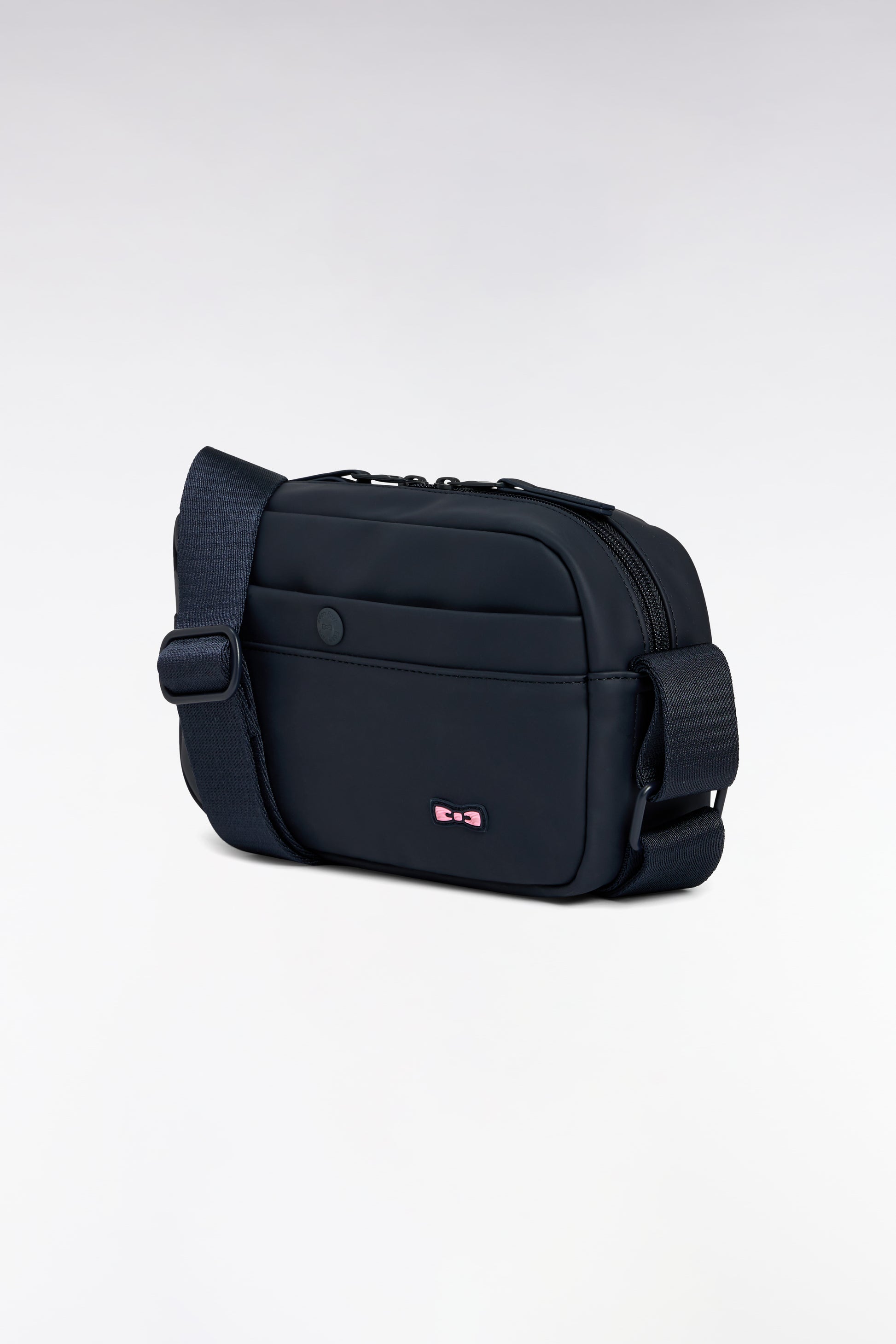 Camera bag en gomme uni noir