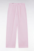 Pantalon en coton stretch rose coupe décontractée