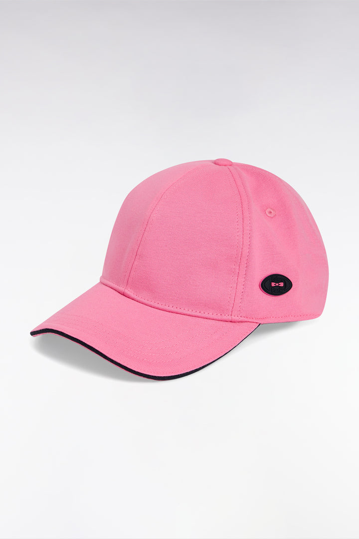 Casquette en jersey de coton rose