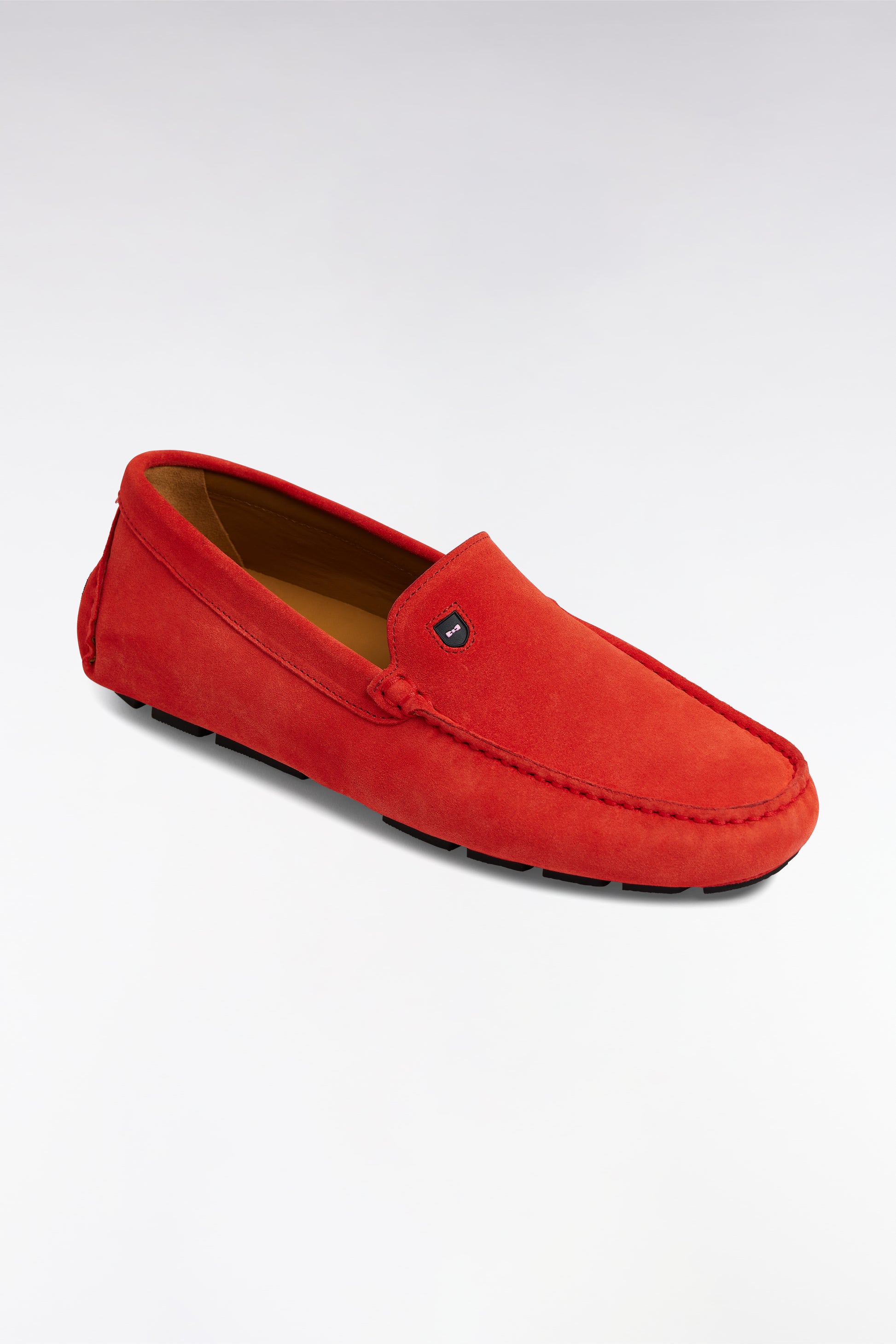 Mocassins en cuir suédé rouges