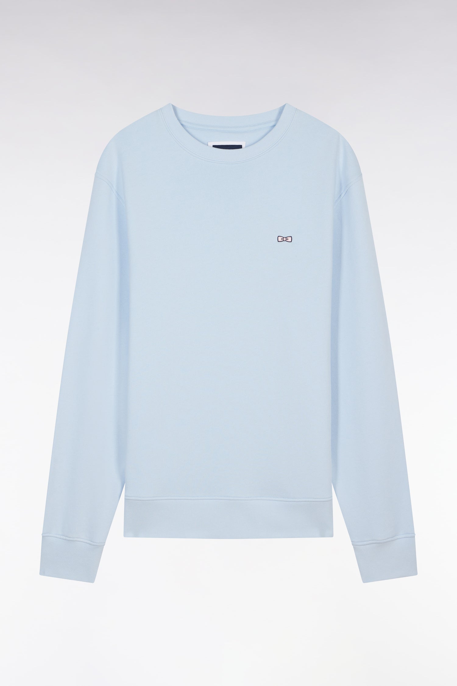 Sweatshirt en molleton coton ciel coupe droite