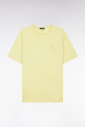 T-shirt en coton Pima jaune coupe droite