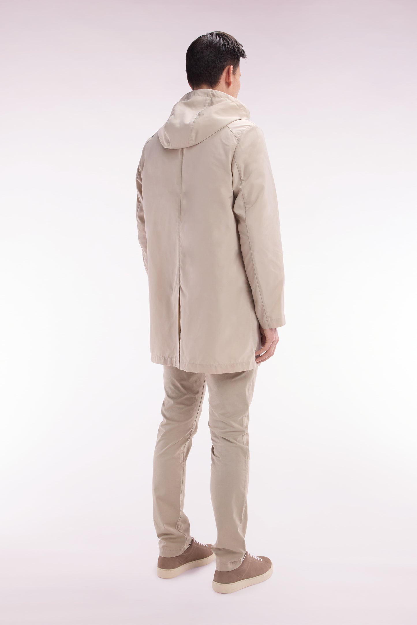 Parka à capuche intégrée beige