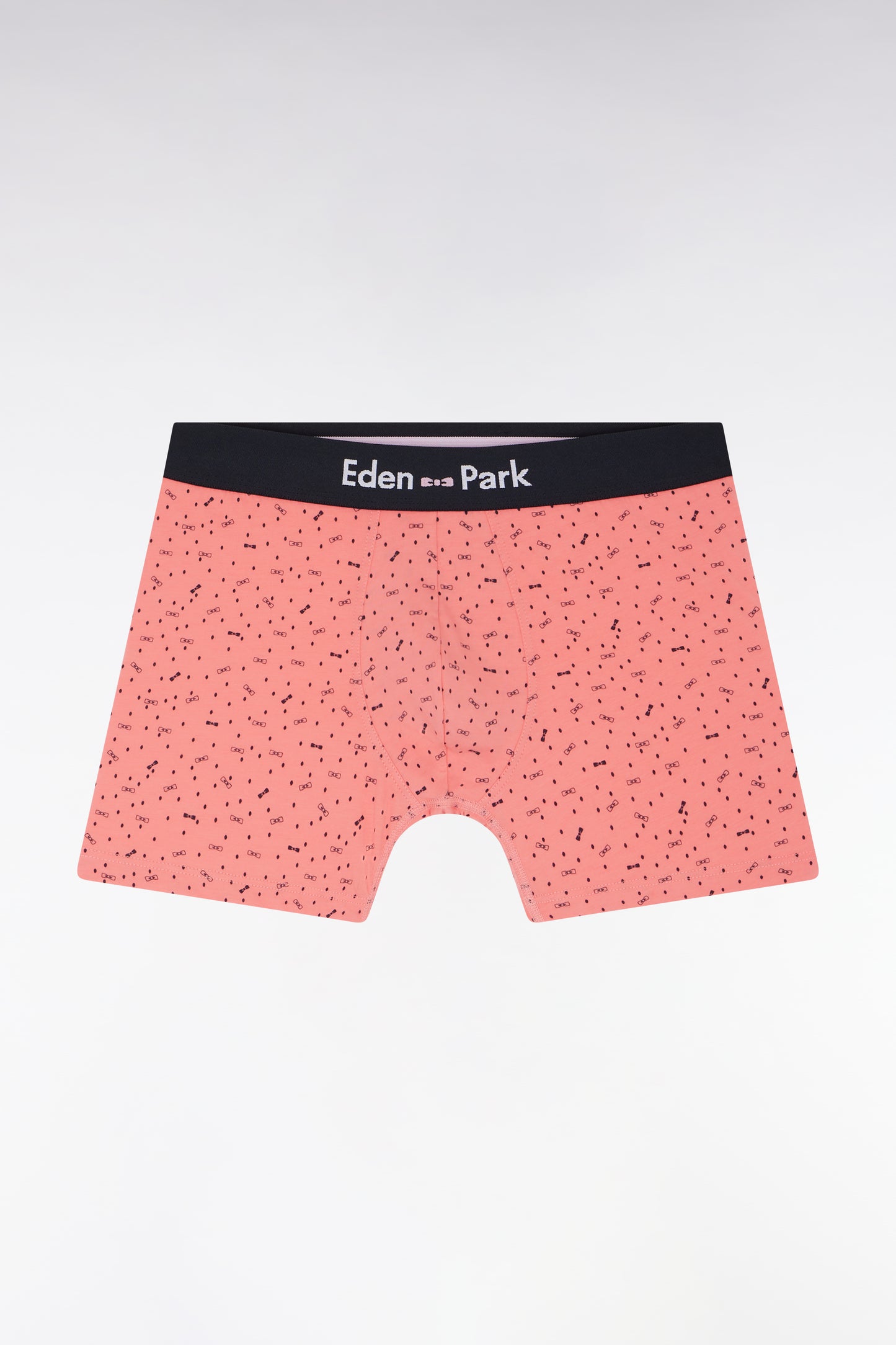 Boxer en jersey de coton stretch à micromotifs rose saumon