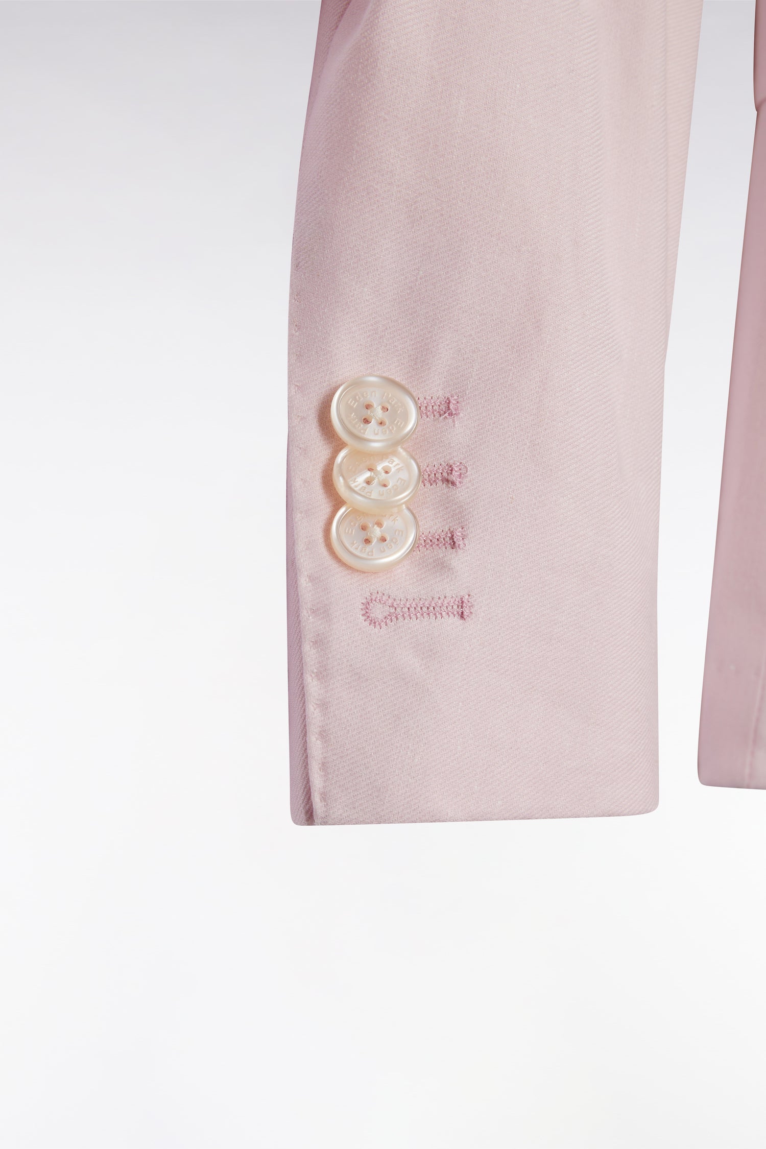 Veste de costume en lin et coton stretch rose