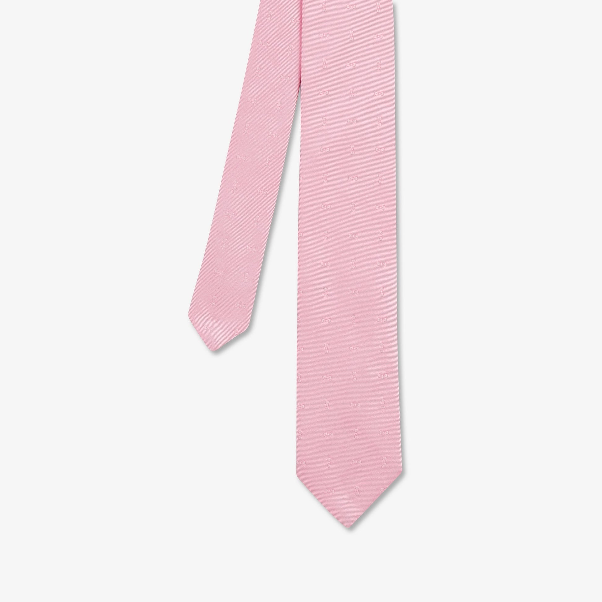 Mini cravate rose avec strass