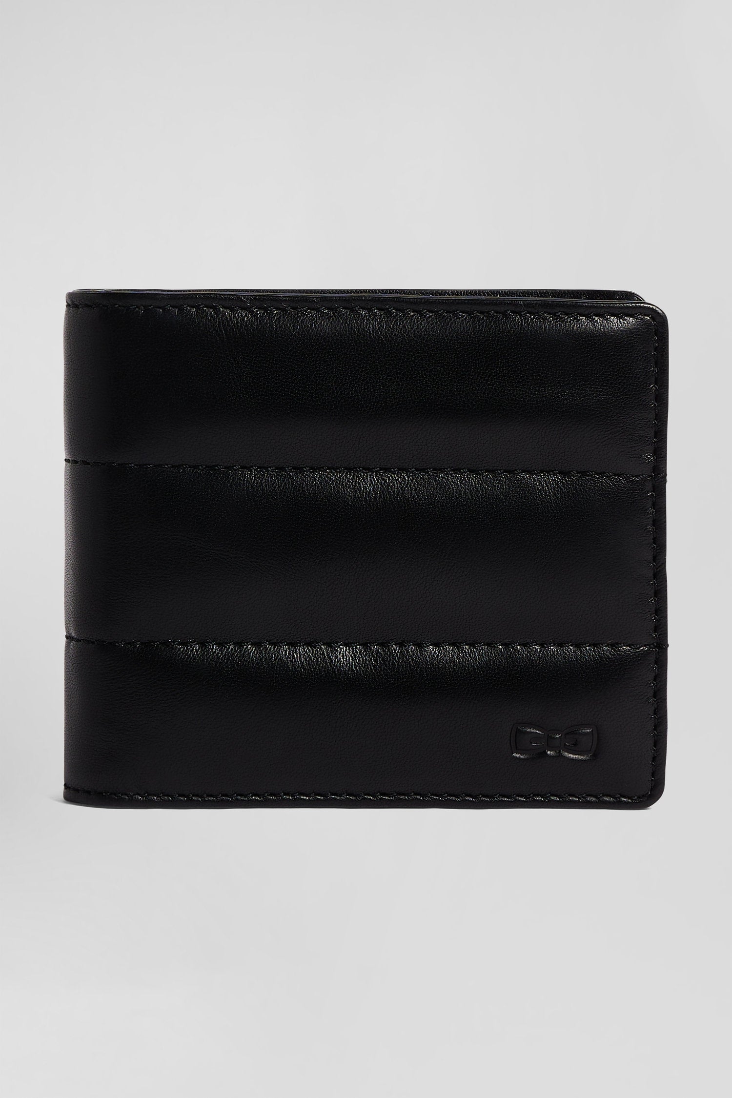 Black quilted leather card holder