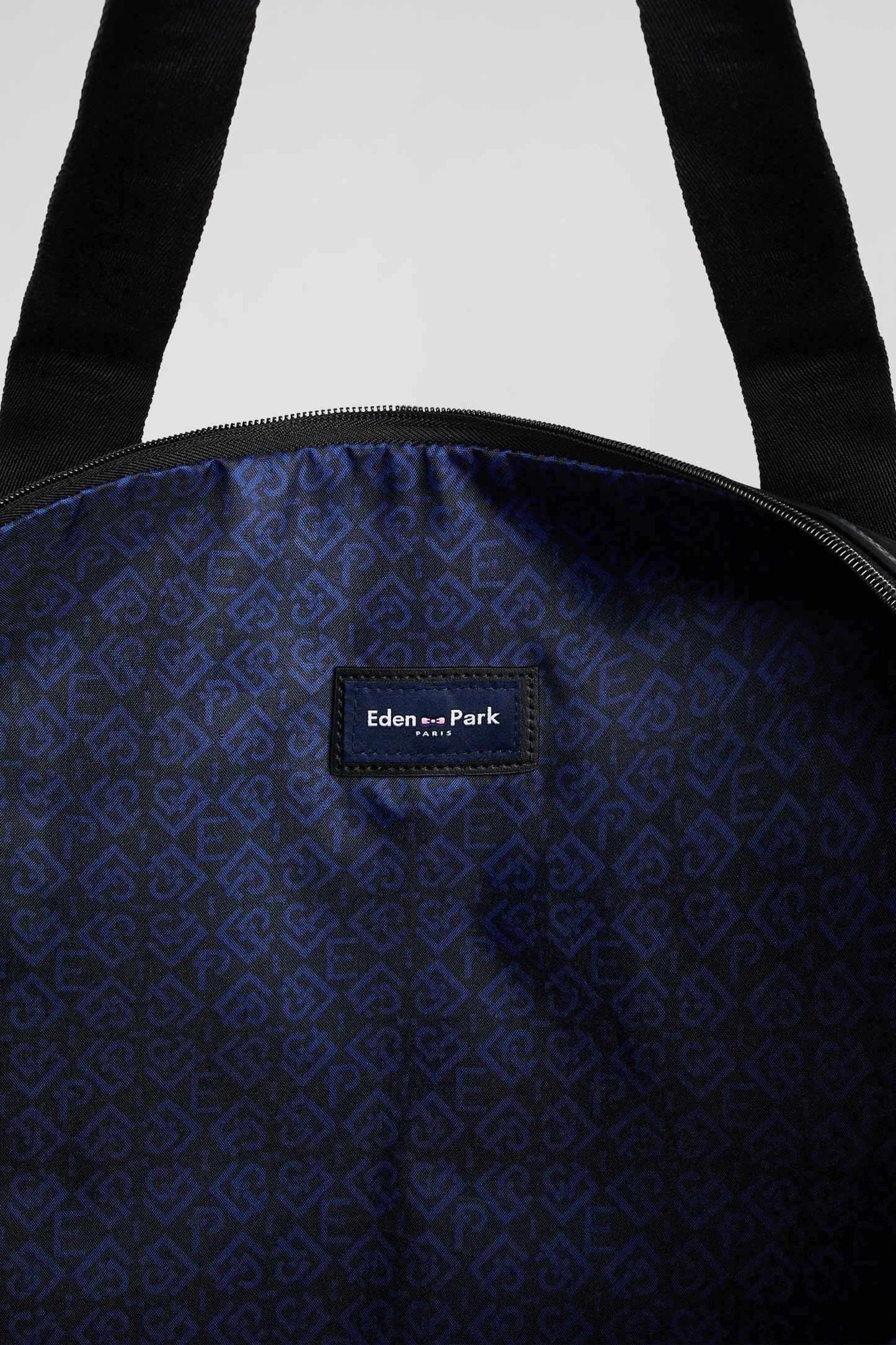 Sac de voyage noir jacquard Eden Park