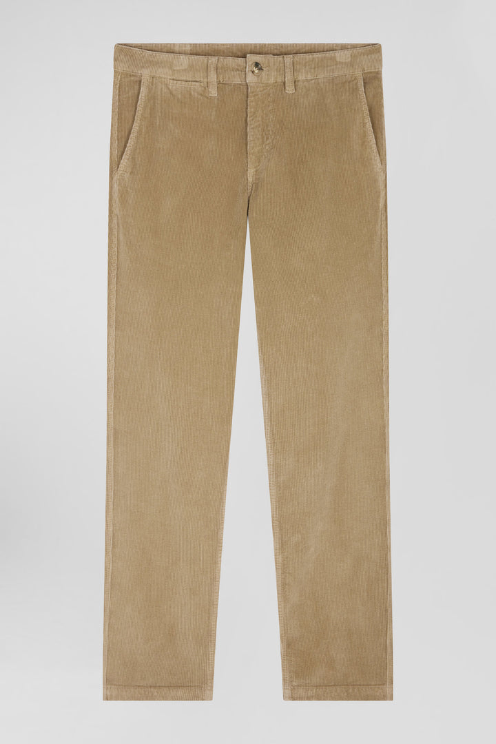 Pantalon chino en coton velours stretch chanvre coupe Regular