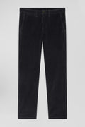 Pantalon chino en coton velours stretch brun coupe Regular