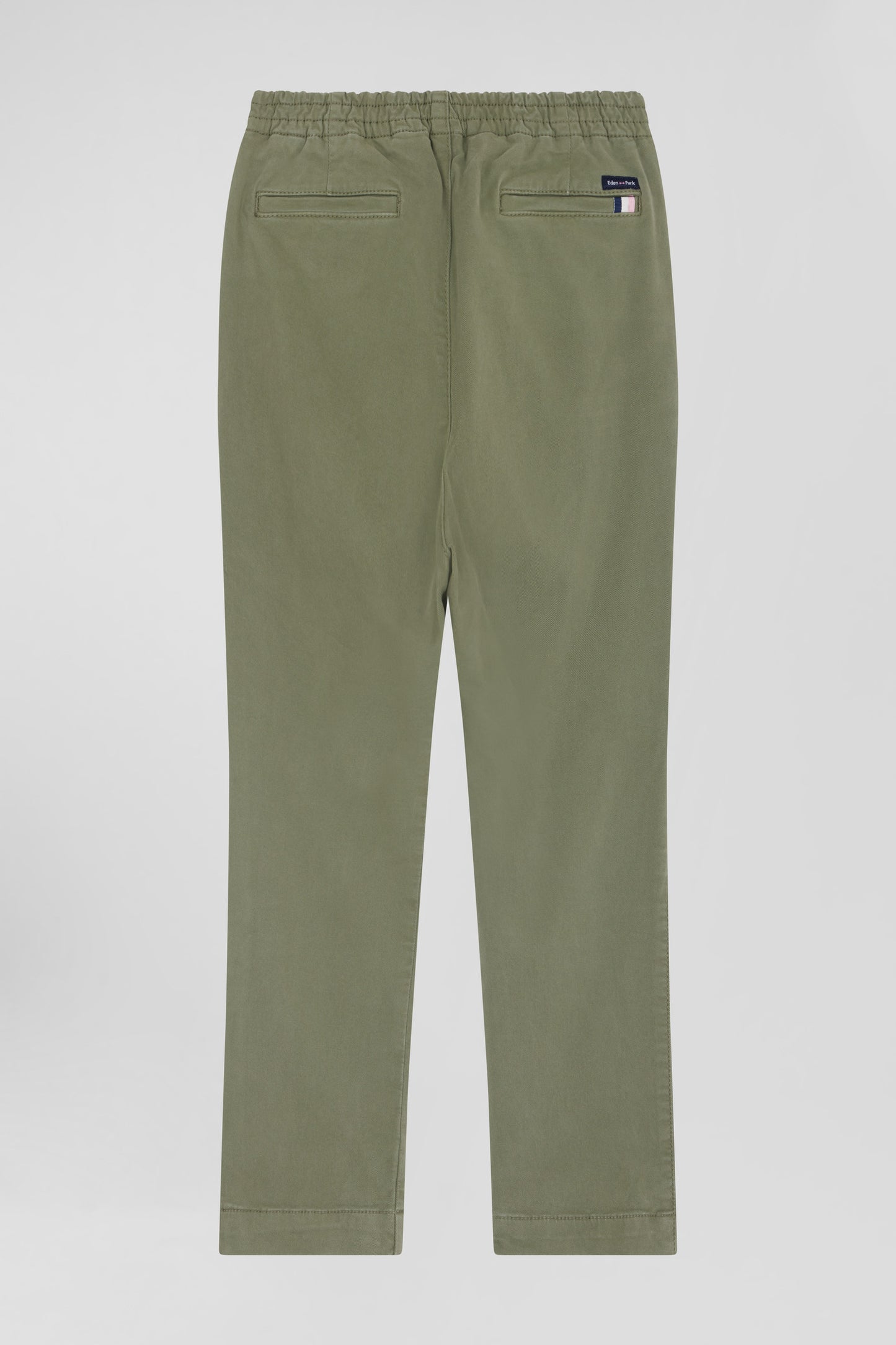 Pantalon chino en coton stretch camel coupe Regular