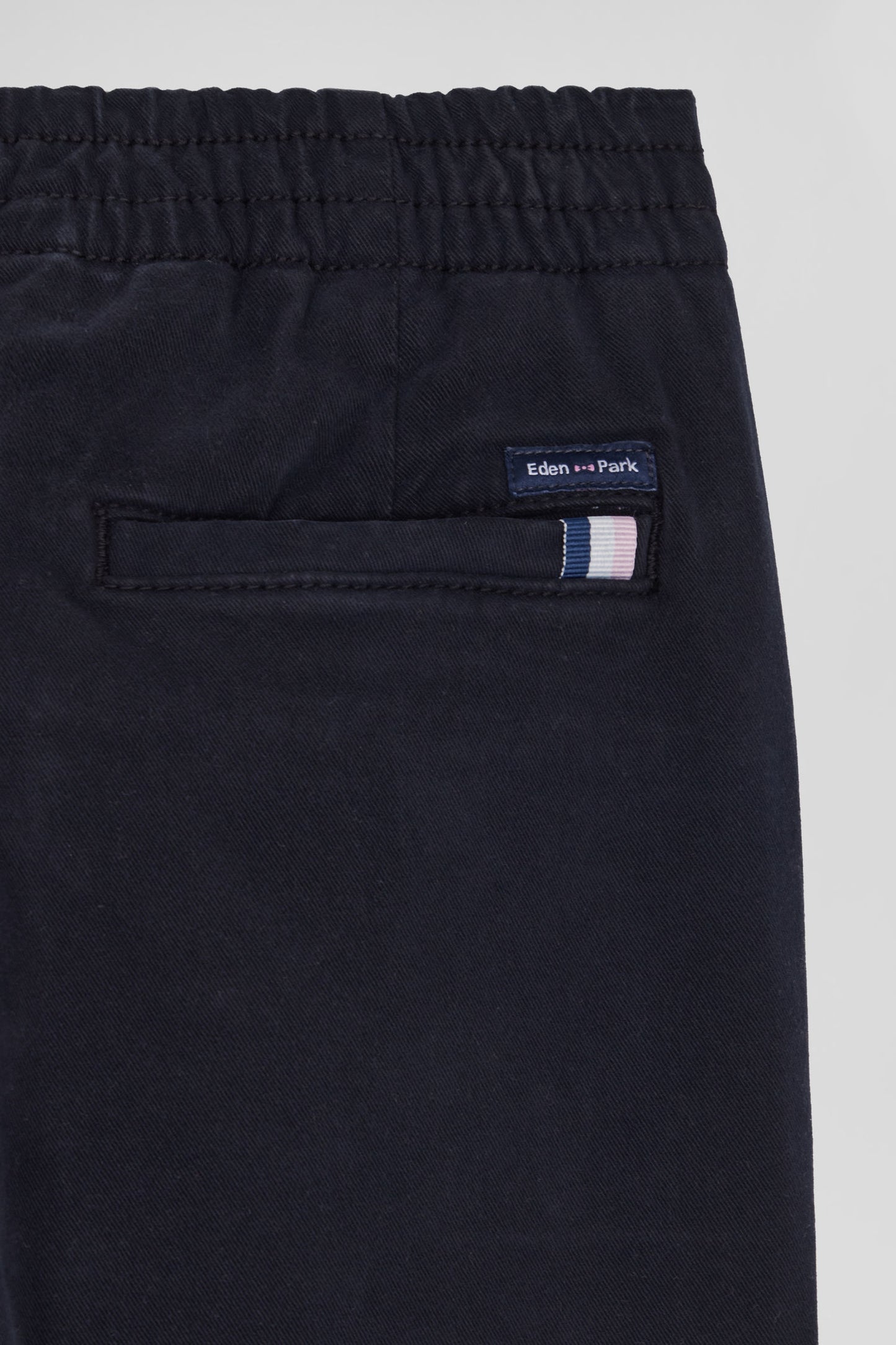 Pantalon chino en coton stretch bleu marine coupe Regular