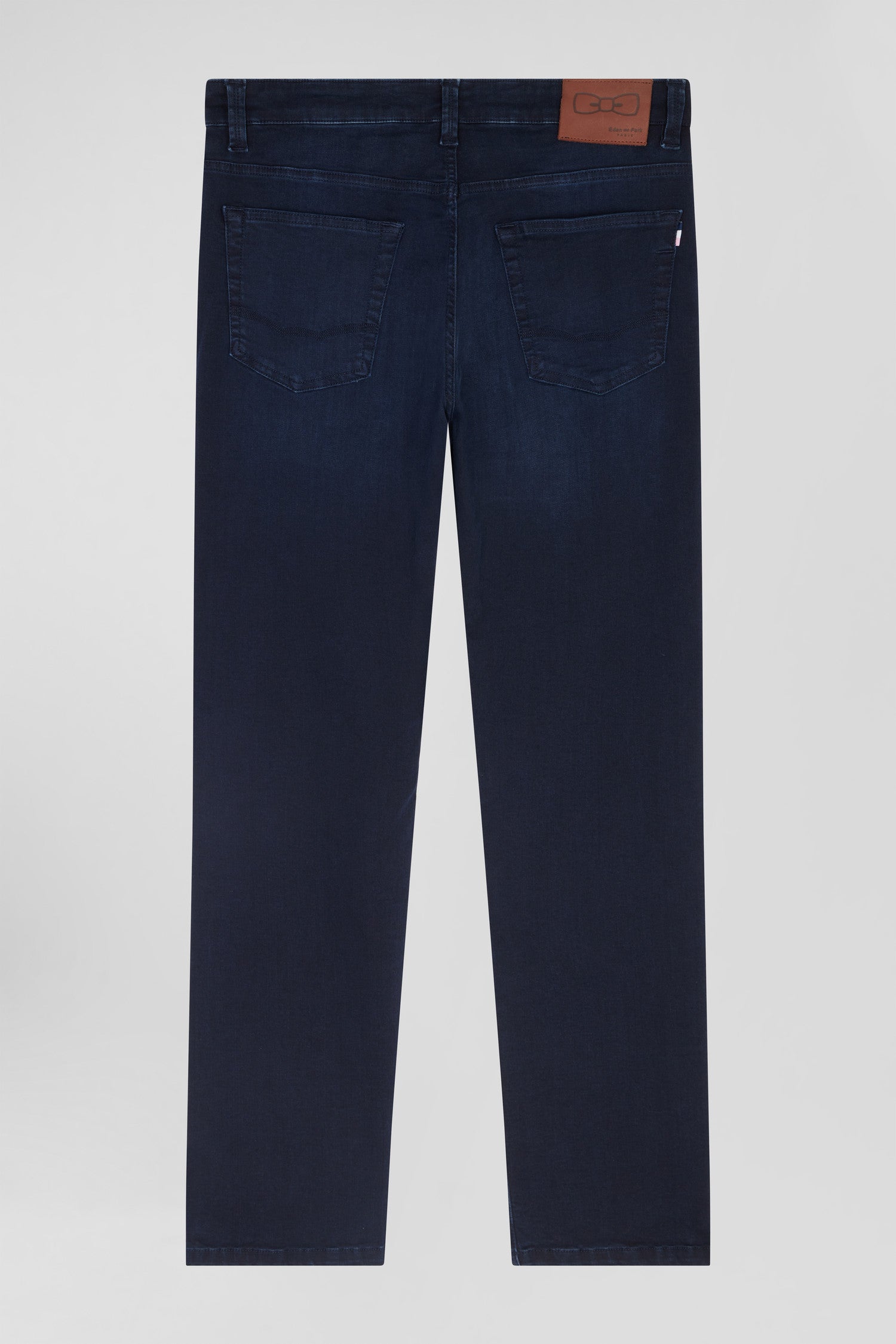 Jean en coton denim stretch bleu marine coupe Slim stone wash