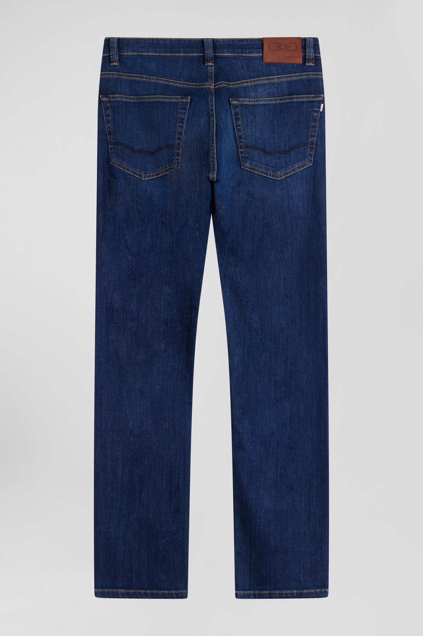 Jean en coton denim stretch brut coupe Regular délavage stone wash