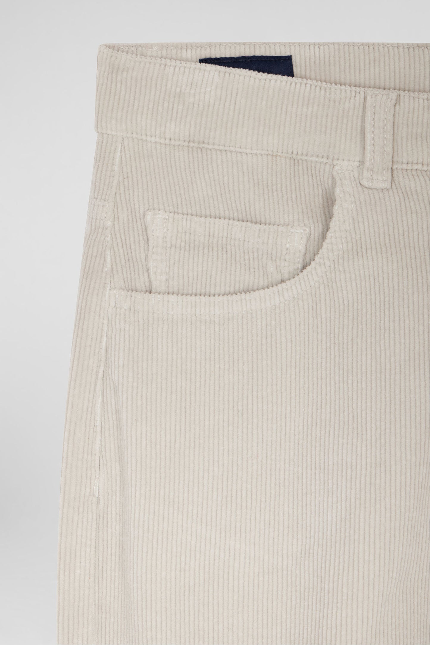 Jean 5 poches en coton stretch beige coupe Comfort