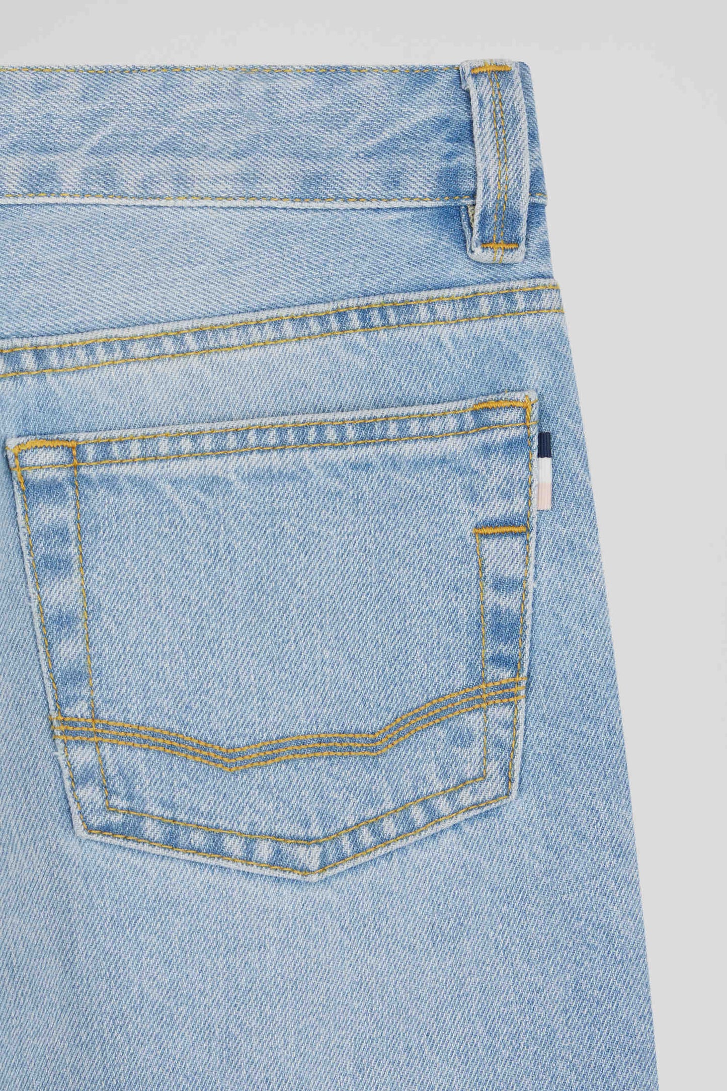 Oversize sky blue cotton denim jeans