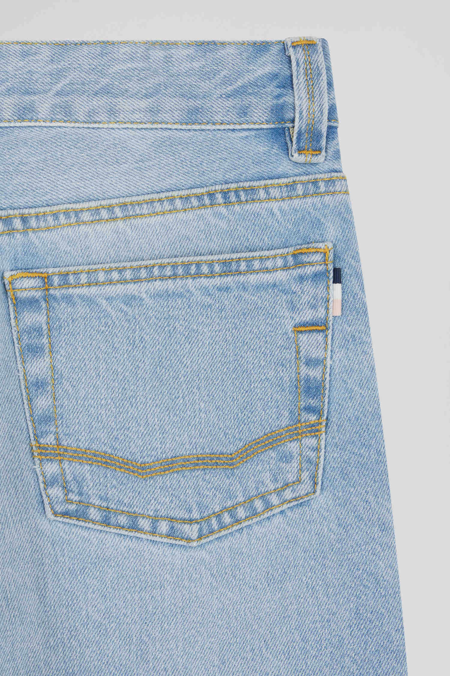 Oversize sky blue cotton denim jeans