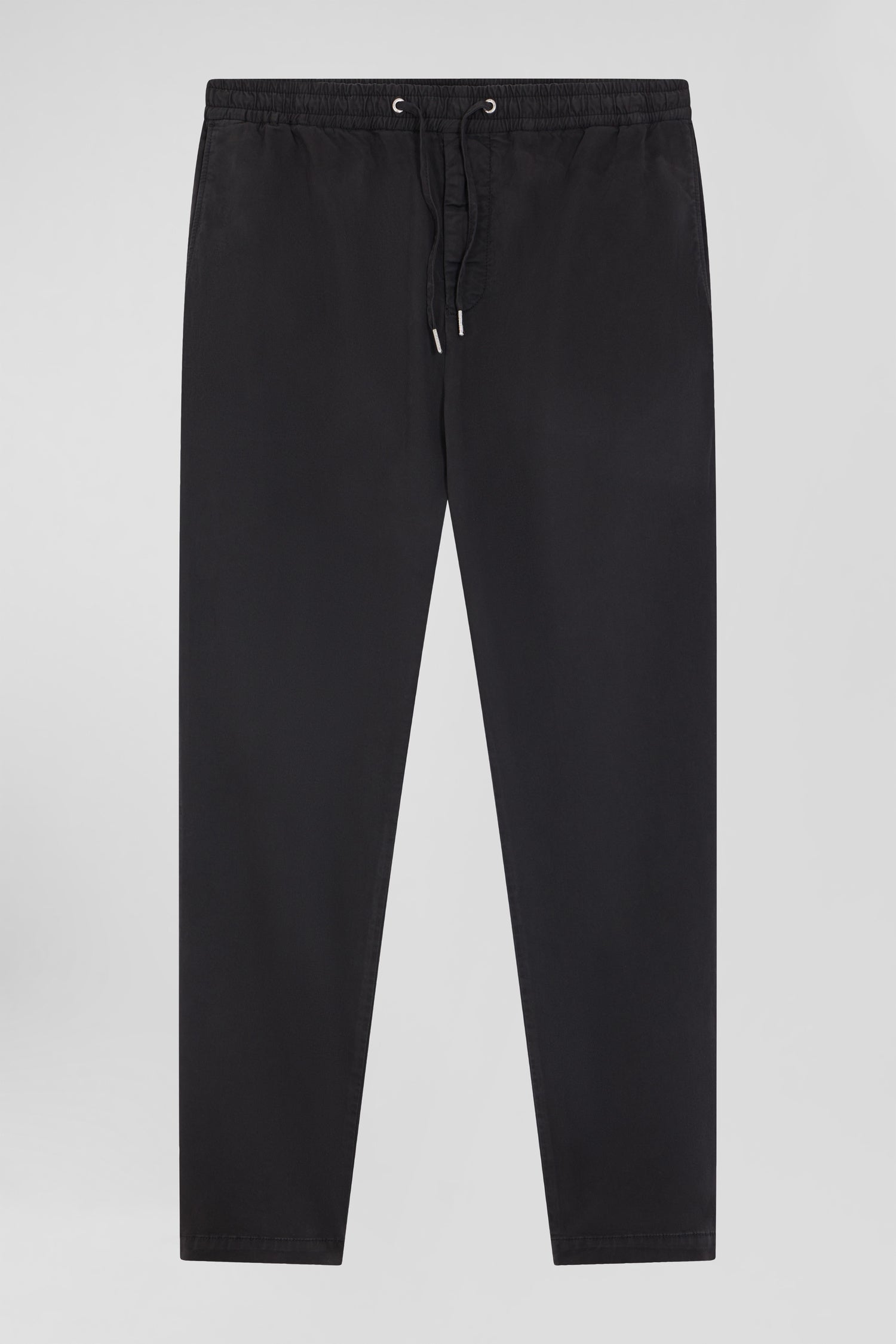 Pantalon taille élastique en coton stretch gris anthracite coupe Modern