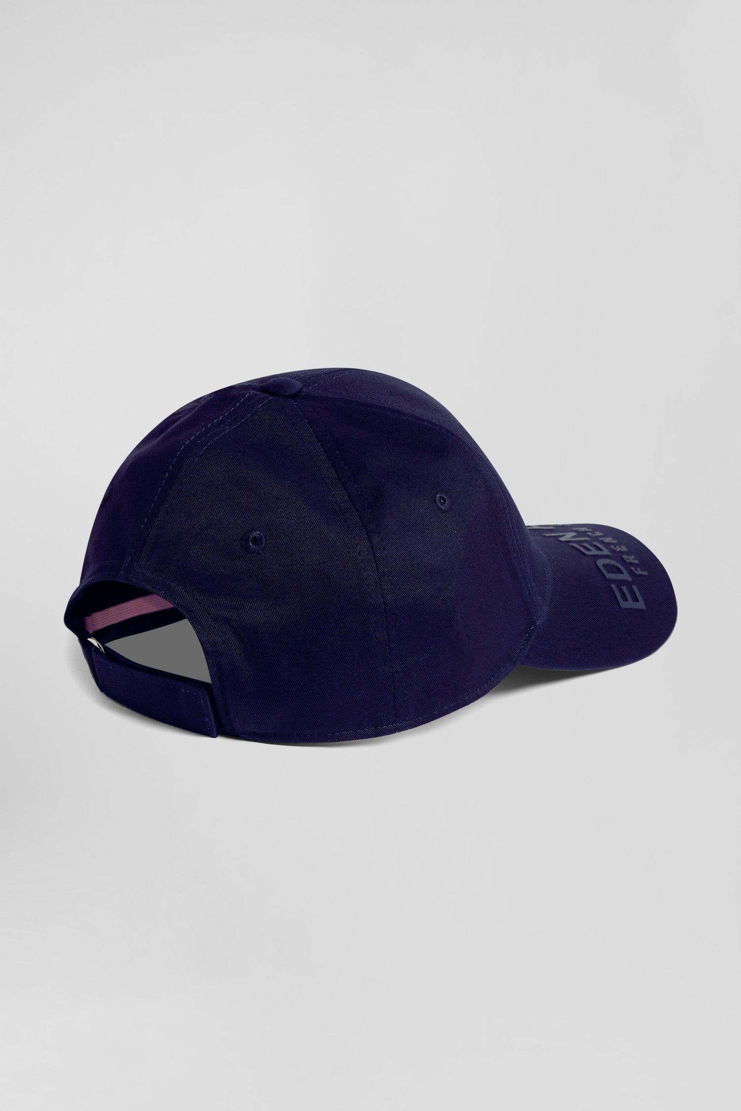 Casquette en coton bleu marine visière siglée