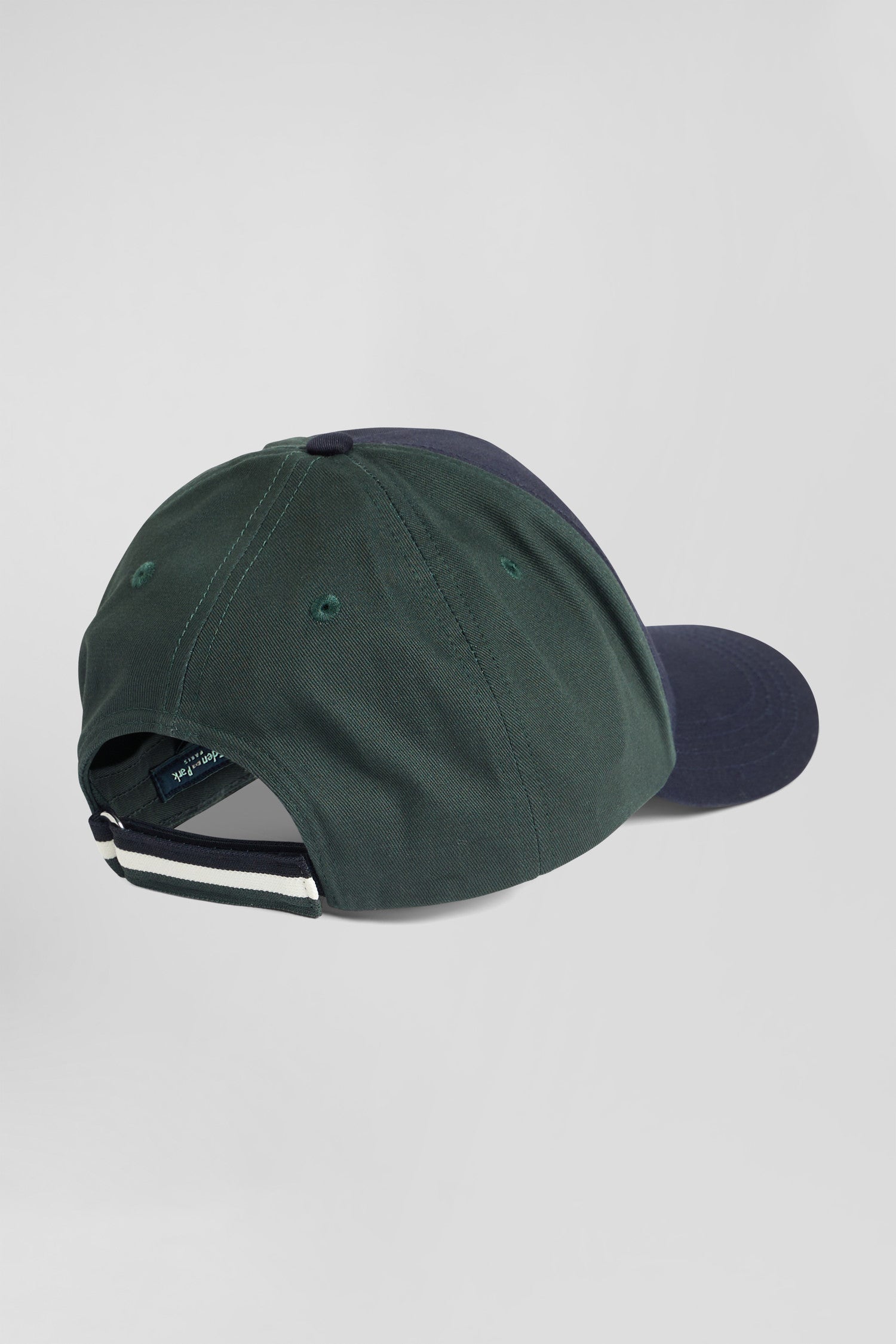 Casquette bicolore en coton vert