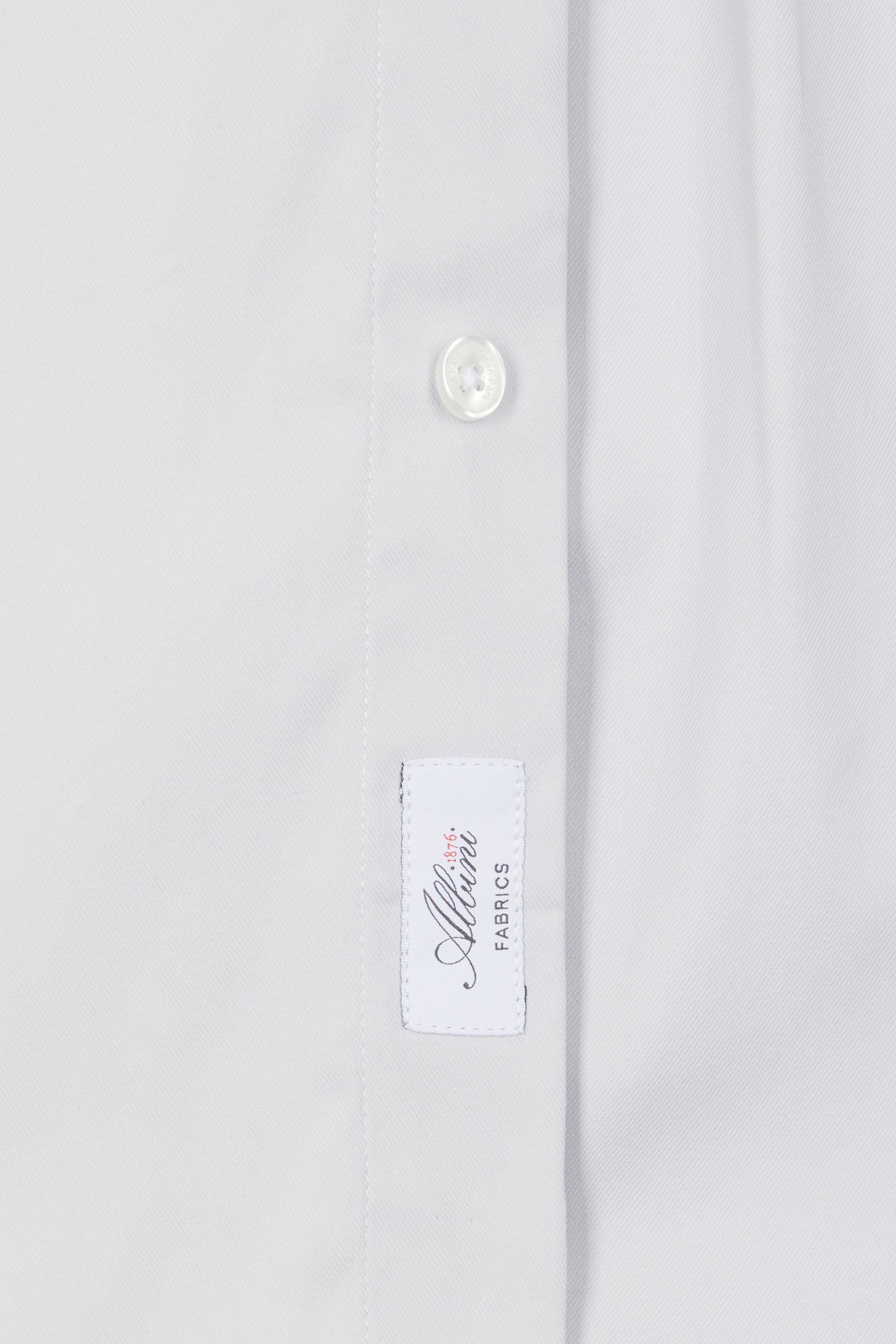 Chemise unie grise en coton stretch mélangé coupe Regular