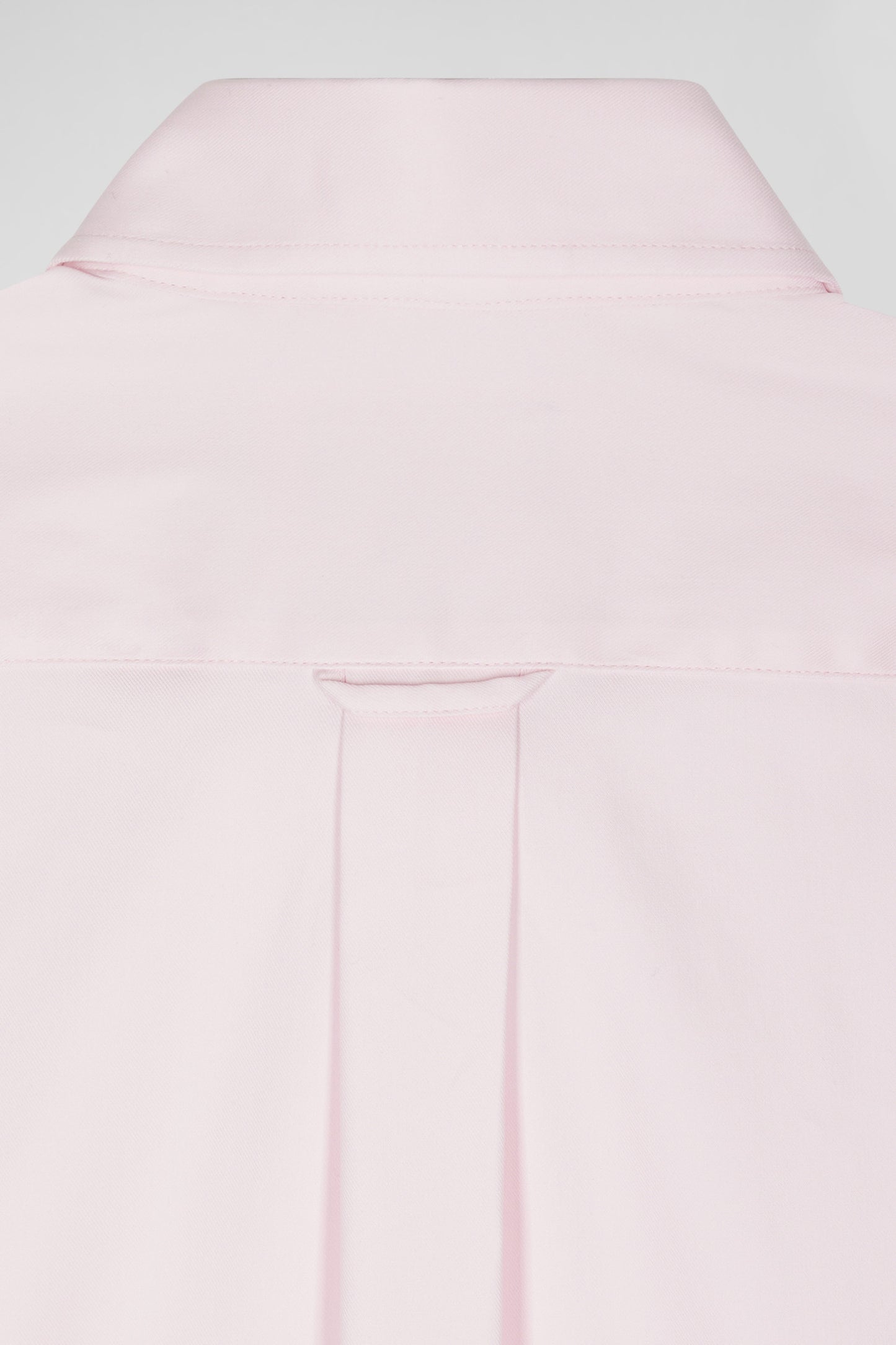 Chemise unie rose en coton stretch mélangé coupe Regular