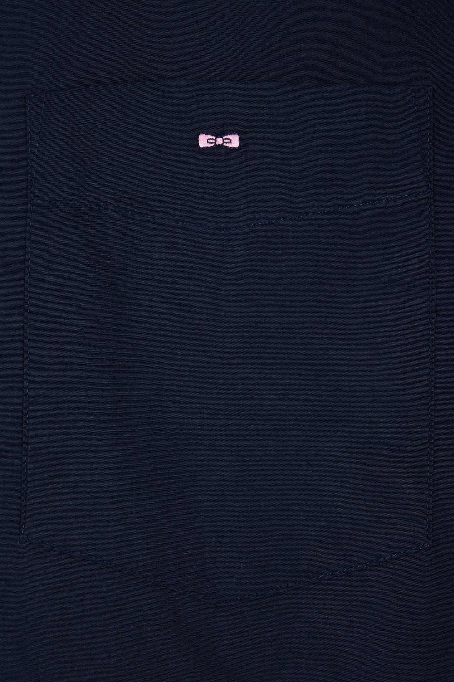 Chemise en popeline de coton bleu marine coupe Regular