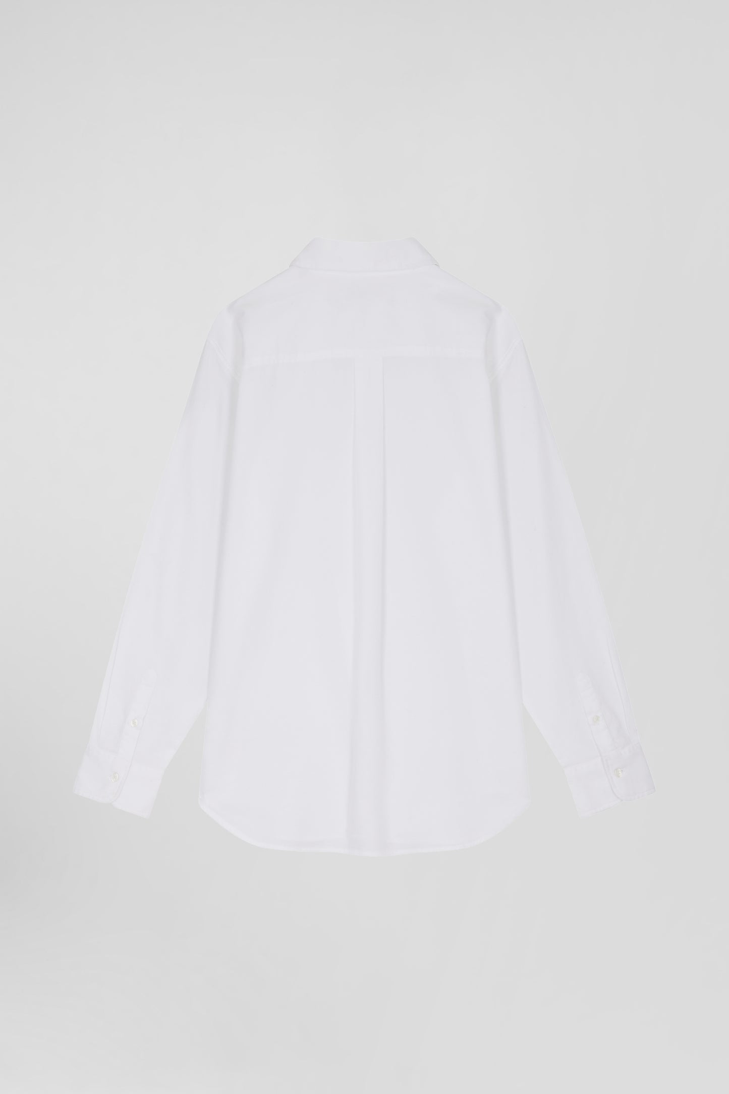 Chemise en popeline de coton blanche coupe Relaxed