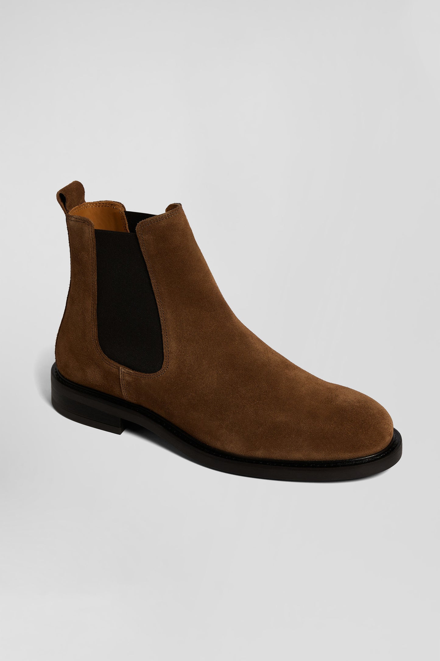 Chelsea boots en cuir de vachette marron