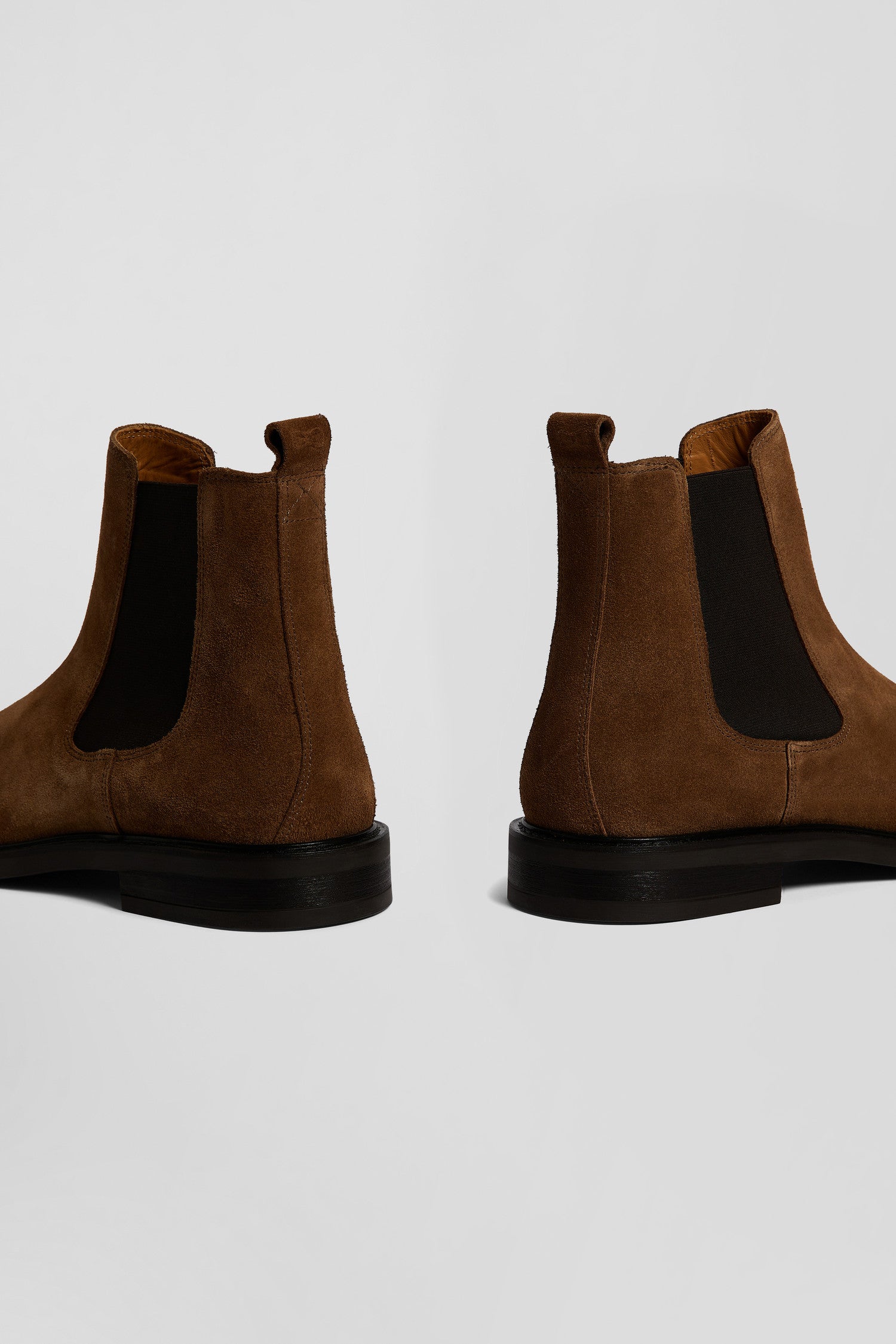 Chelsea boots en cuir de vachette marron