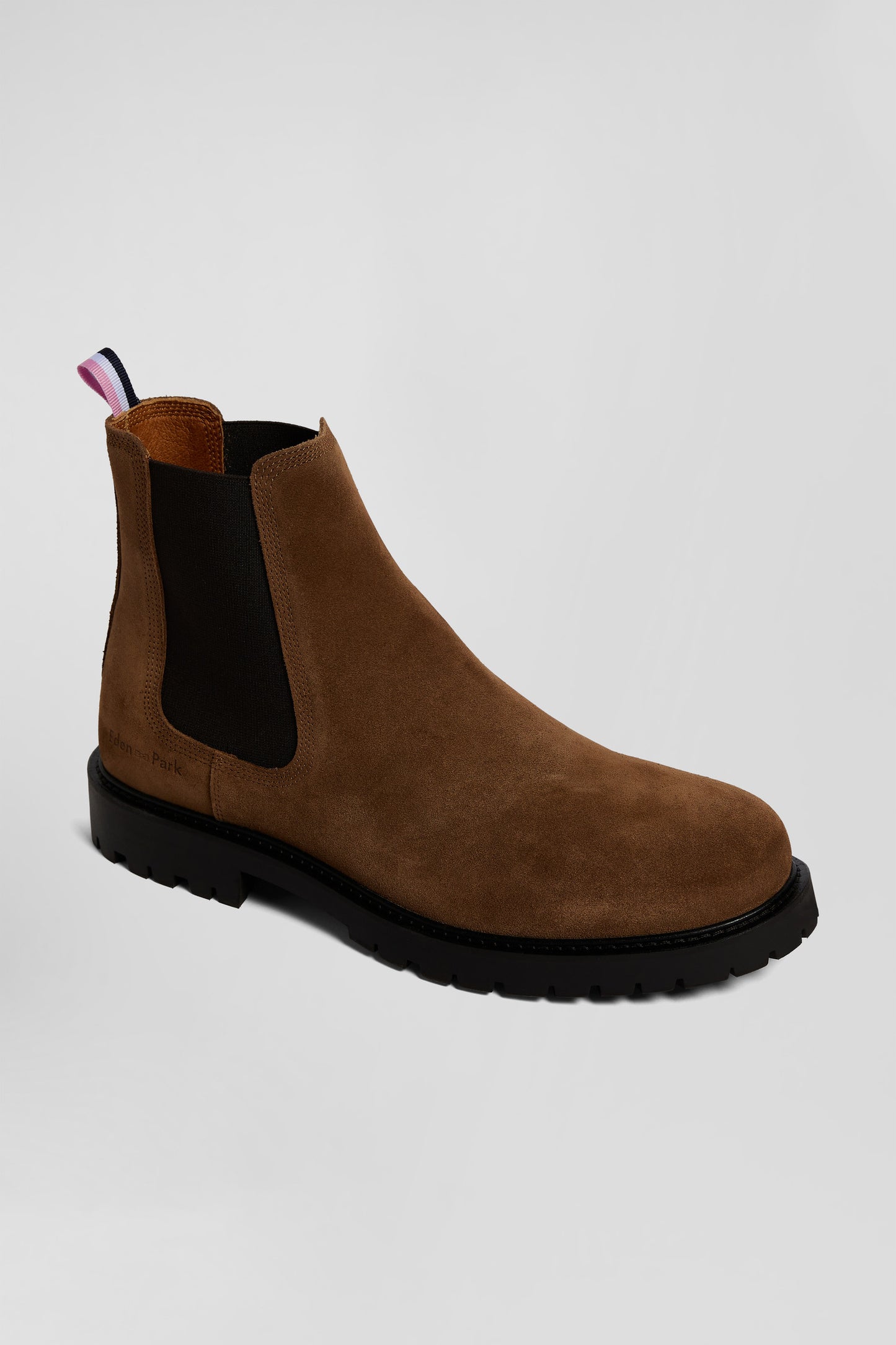 Chelsea boots en cuir marron à semelle crantée