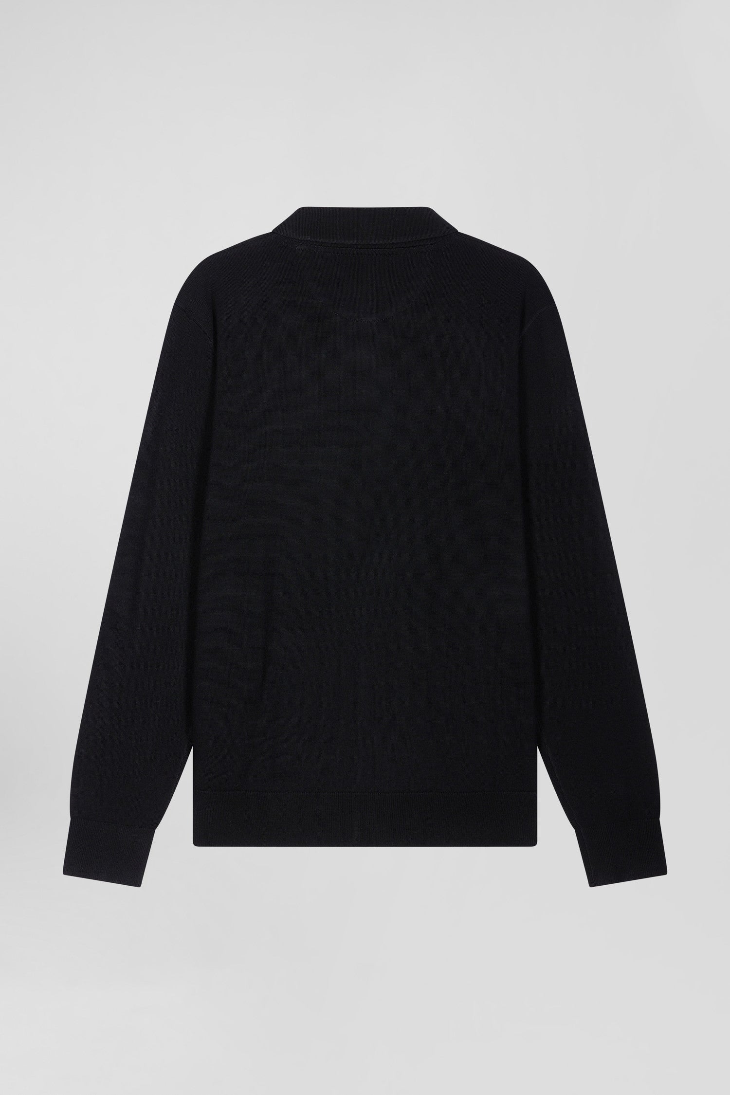 Cardigan en laine mérinos noir coupe Regular