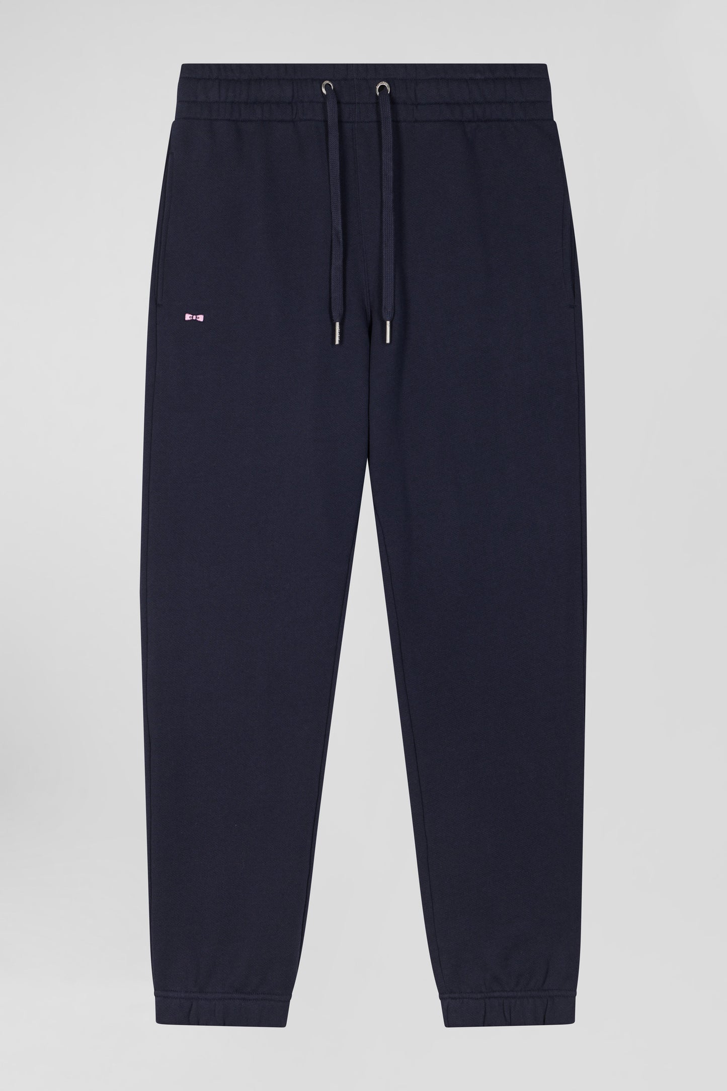 Pantalon jogging en molleton gratté bleu marine coupe Regular