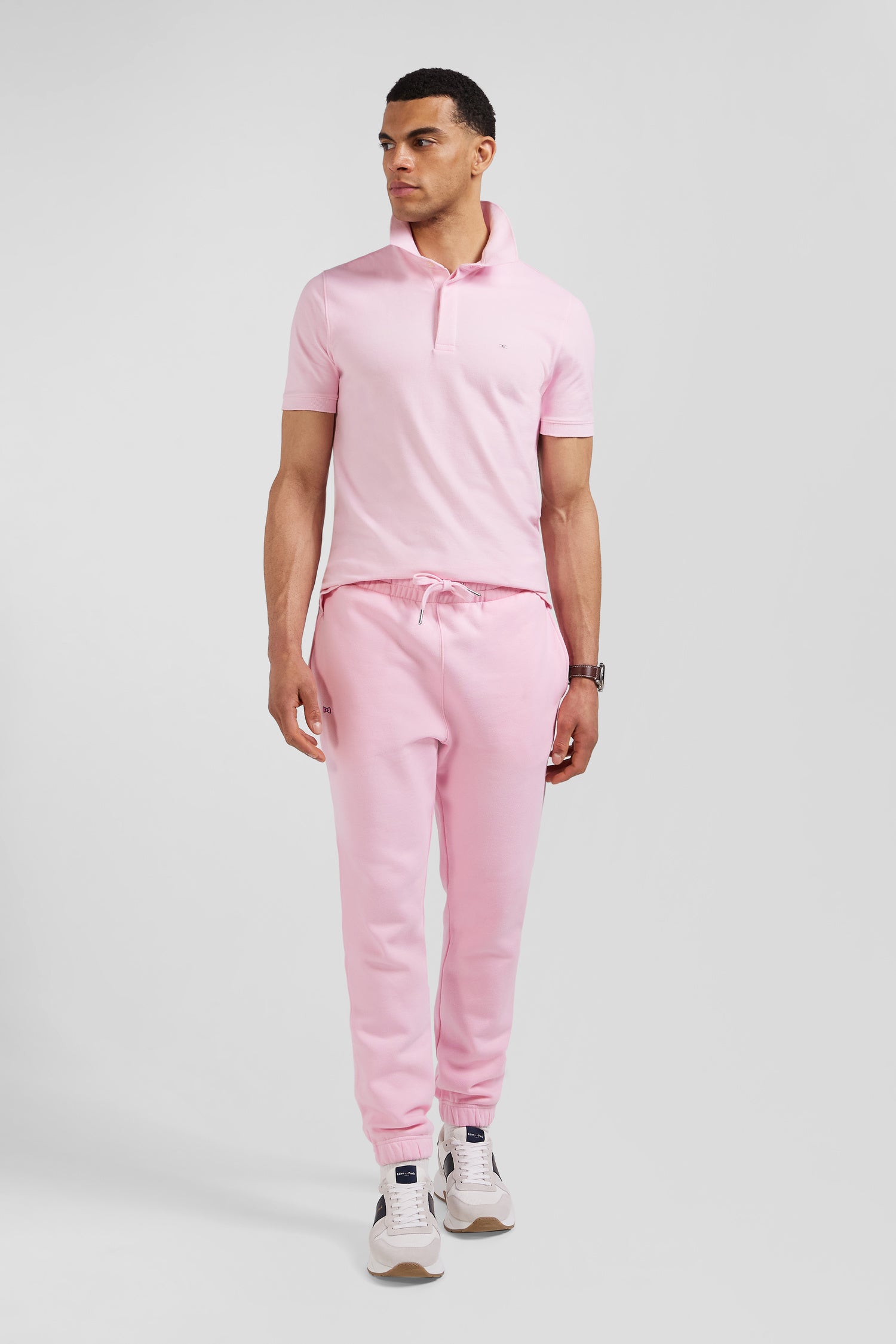 Pantalon jogging en molleton gratte rose coupe Regular Eden Park