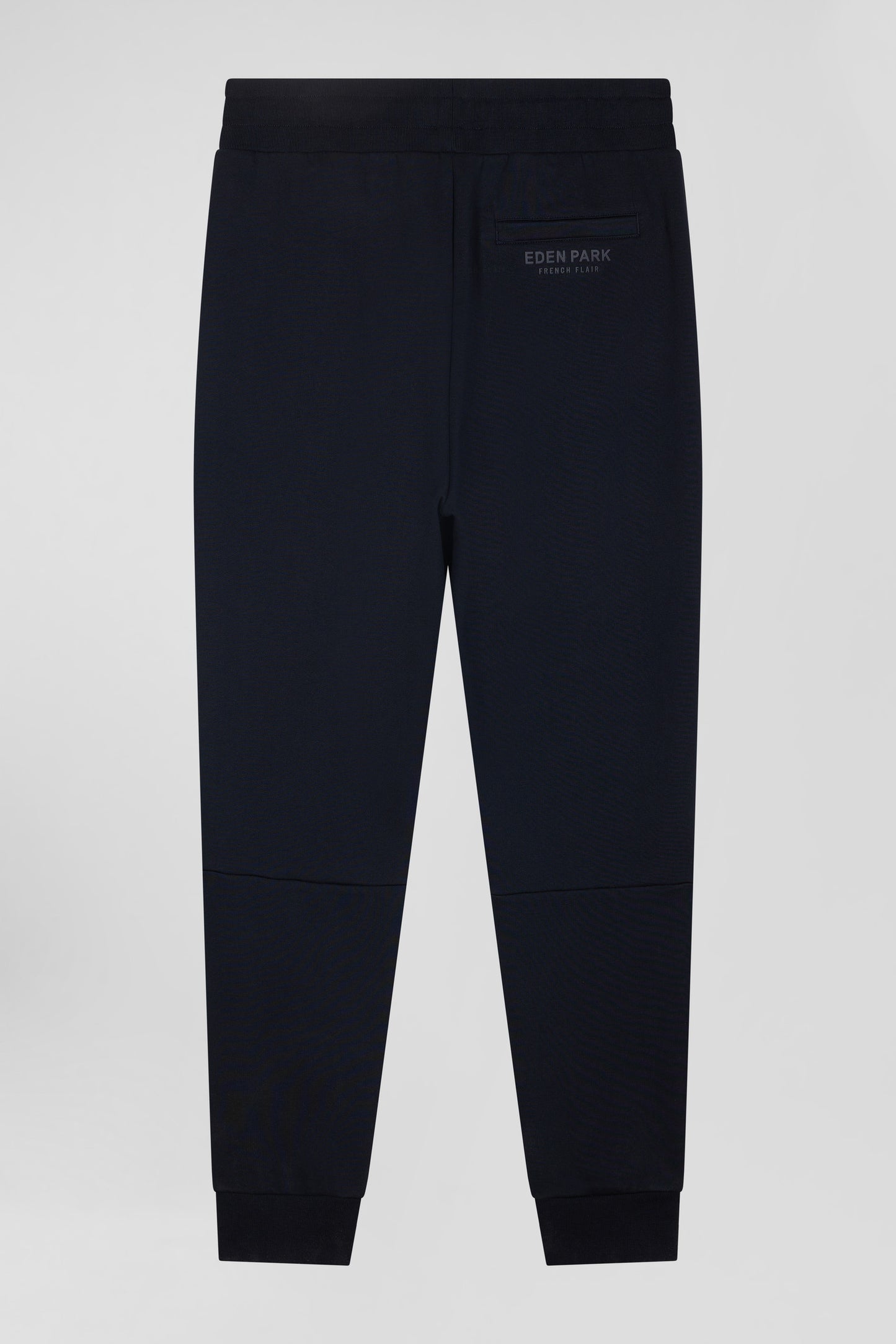 Pantalon jogging en coton mélangé bleu marine galon rayé coupe Regular