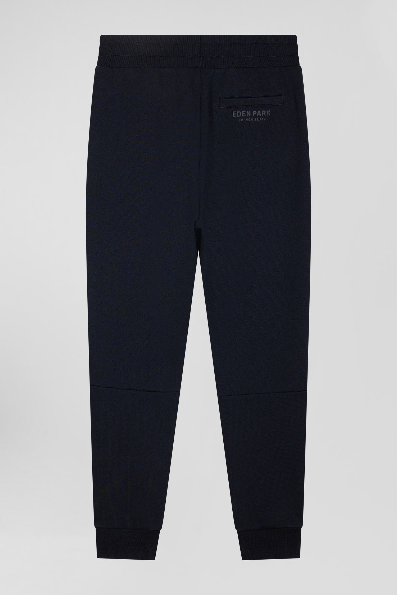 Pantalon jogging en coton mélangé bleu marine galon rayé coupe Regular