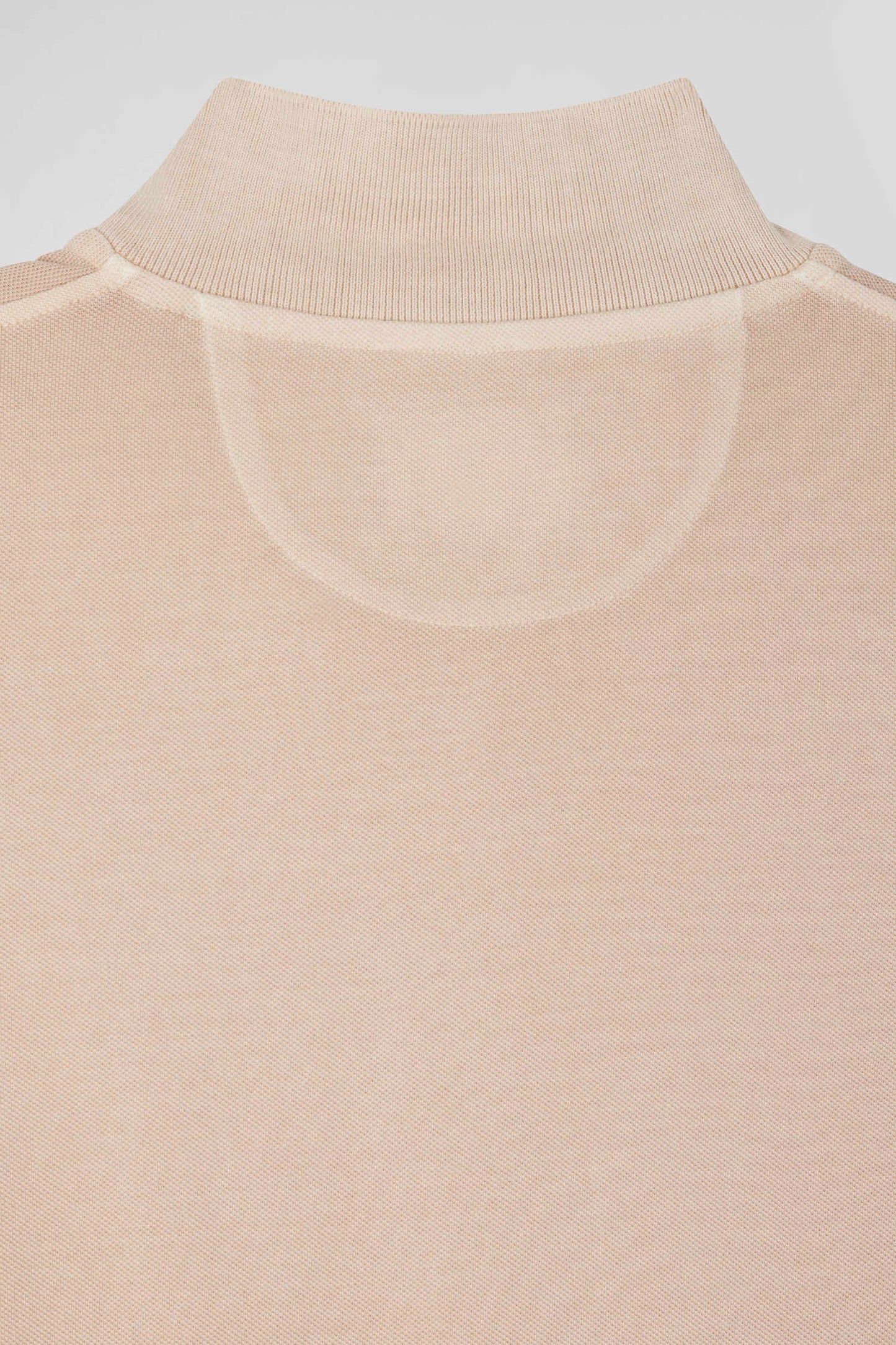 Polo manches courtes unisexe en piqué coton beige surteint coupe Oversized