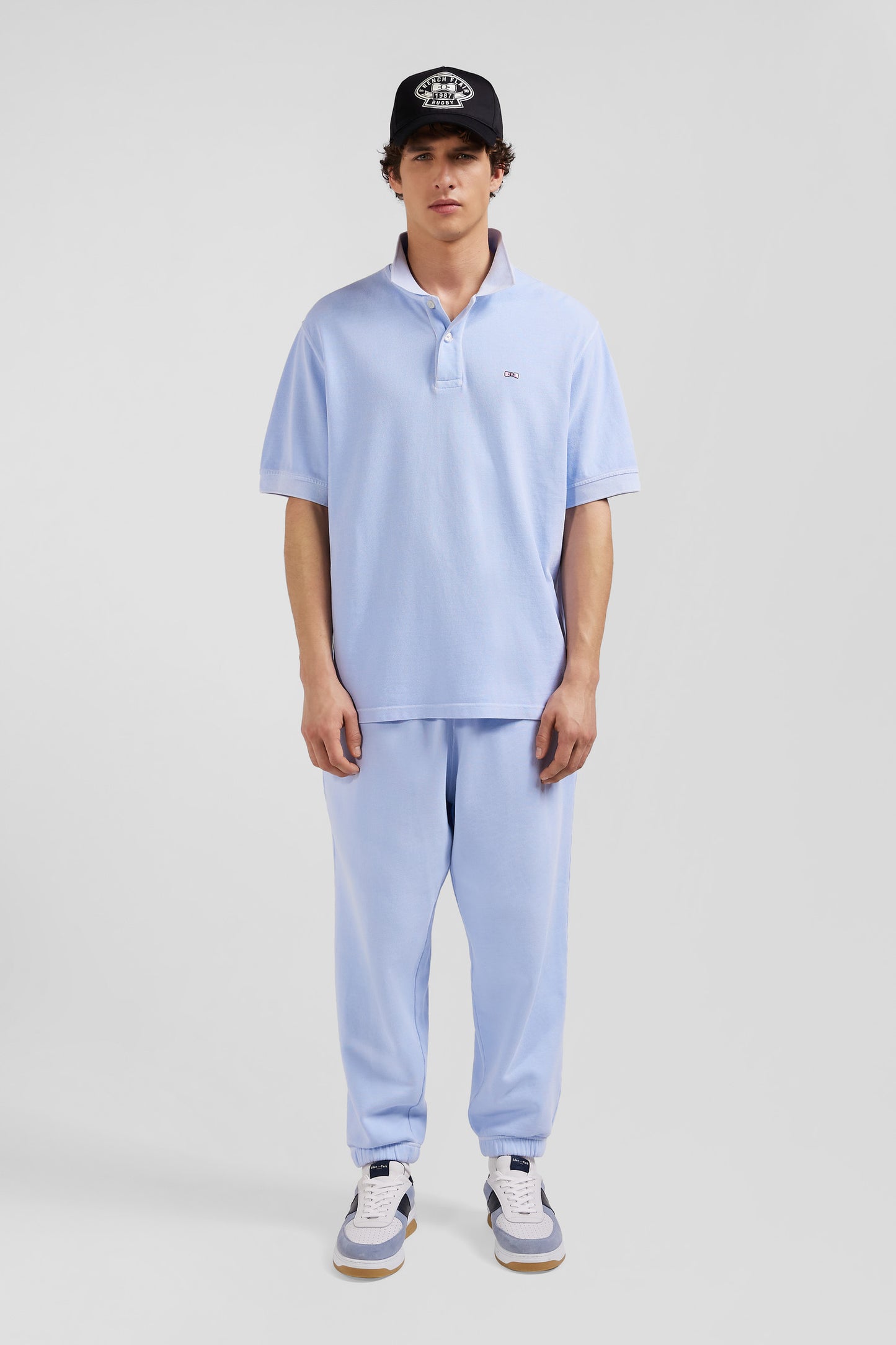 Polo manches courtes unisexe en piqué coton ciel surteint coupe Oversized