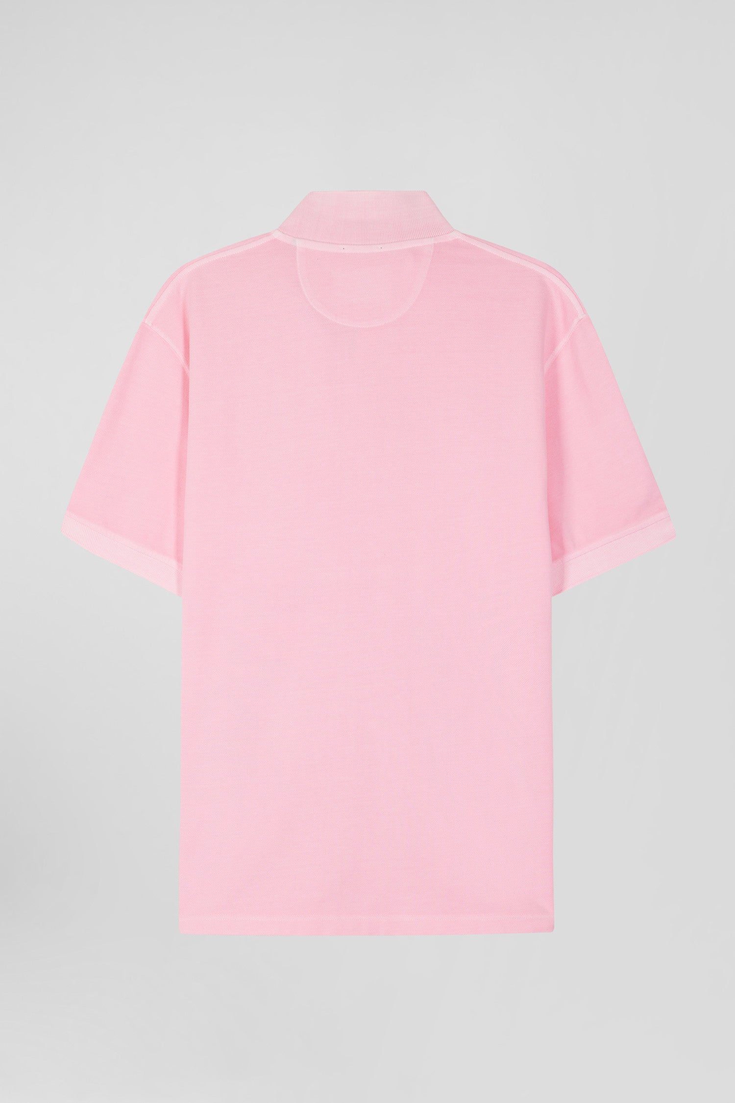 Polo manches courtes unisexe en piqué coton rose surteint coupe Oversized