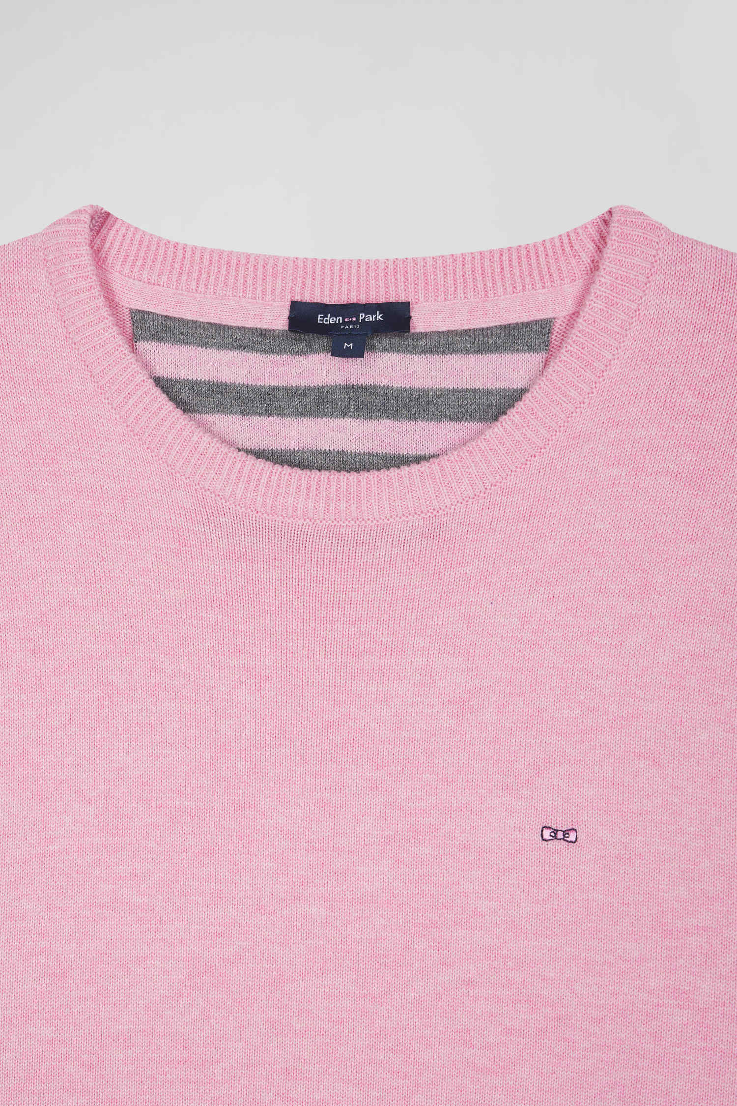 Regular pink wool and cotton crew neck jumper Eden Park