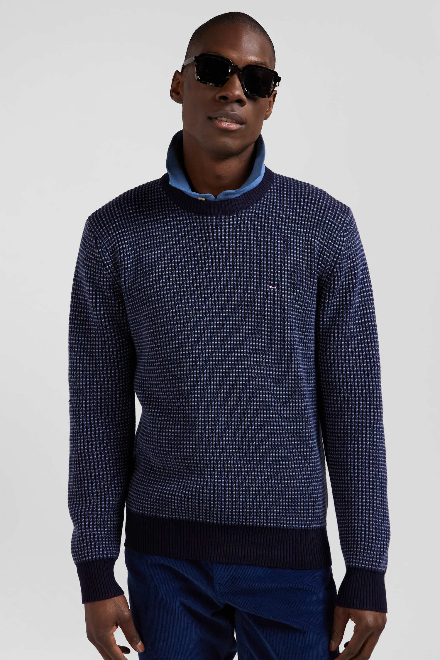 Navy wool jumper best sale