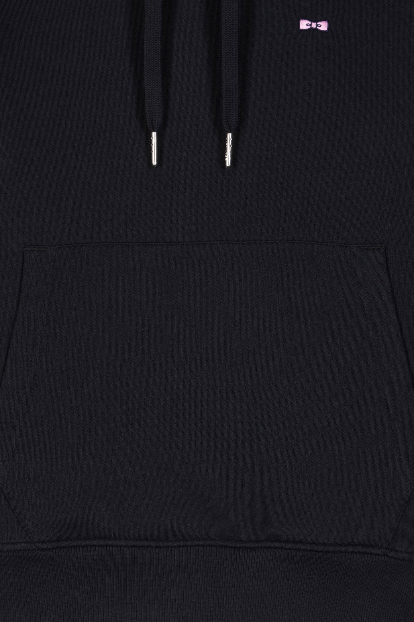 Sweatshirt à capuche en molleton coton noir coupe Regular