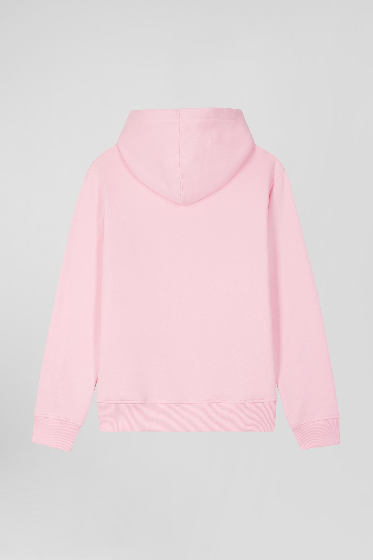 Sweatshirt à capuche en molleton coton rose coupe Regular