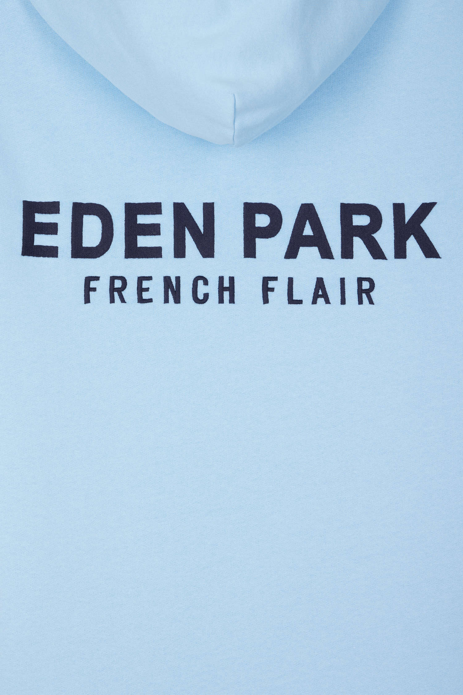 Sweatshirt à capuche en molleton ciel broderie Eden Park coupe Regular