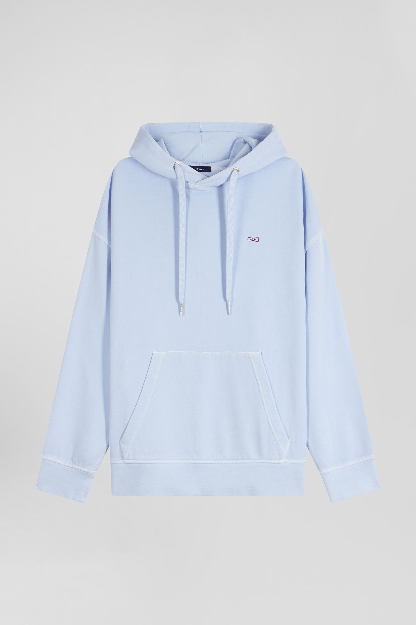 Sweatshirt à capuche unisexe en molleton coton ciel surteint coupe Oversized