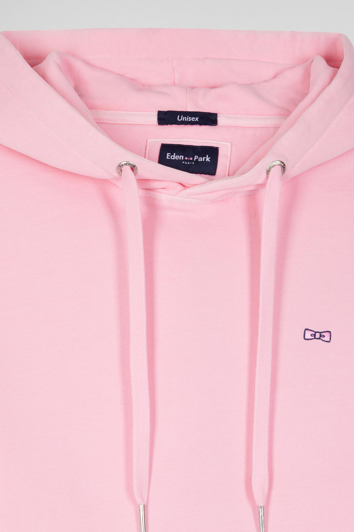 Sweatshirt à capuche unisexe en molleton coton rose surteint coupe Oversized